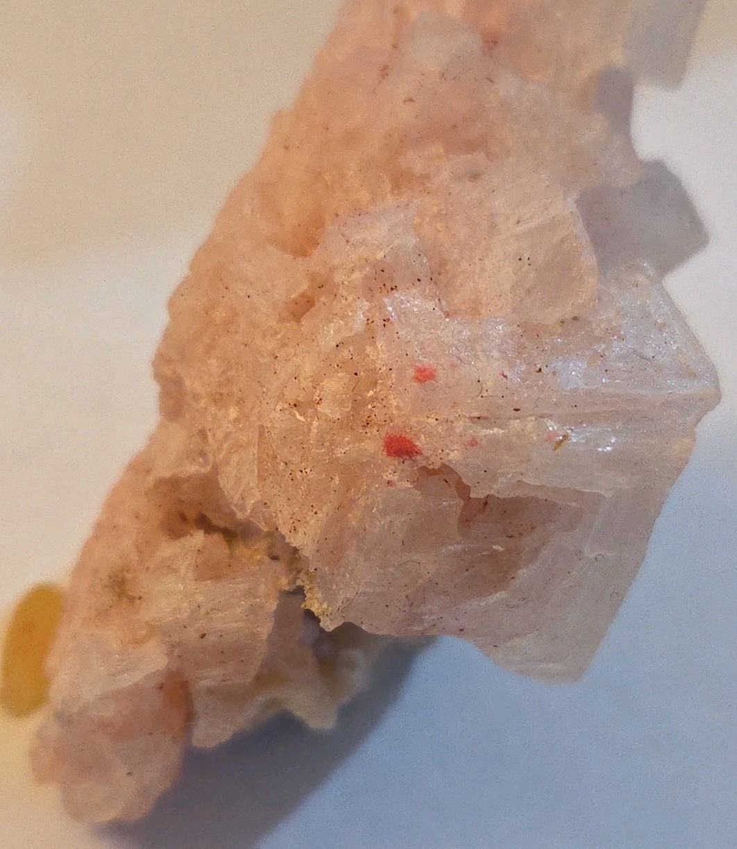 Pink Halite Crystal Cluster Specimen 2.25 X 2 X 1 Inches