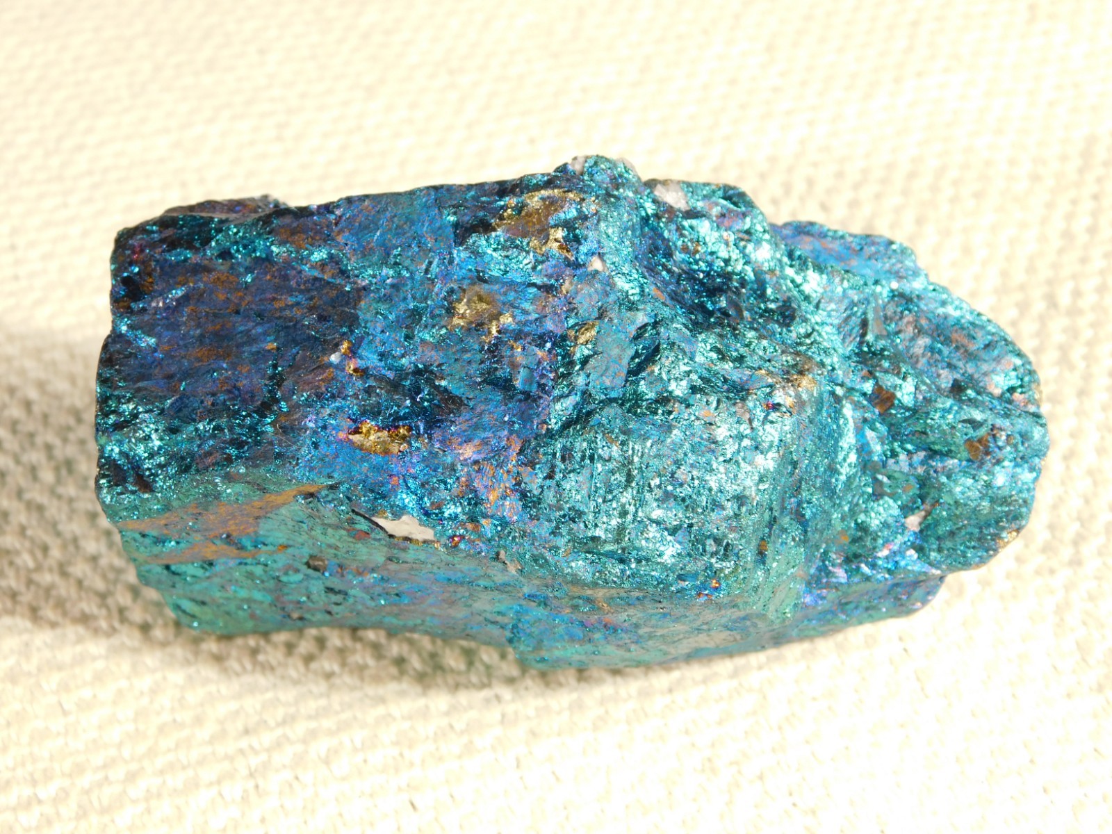 BIG! Bright IRIDESCENT Peacock Copper Chalcopyrite or Peacock Ore Mexico 578gr