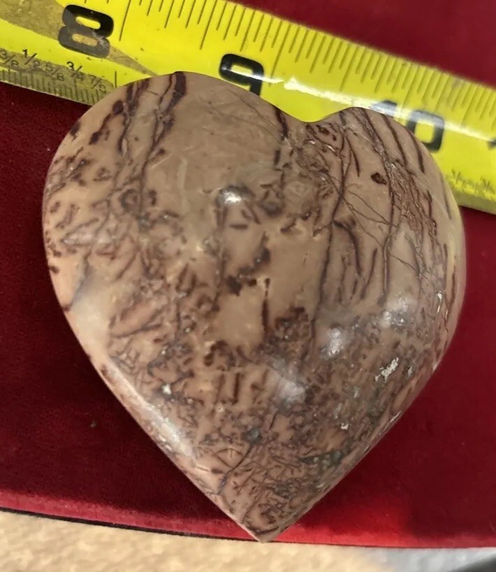 Mookaite Jasper 2 1/2 inch puffy heart