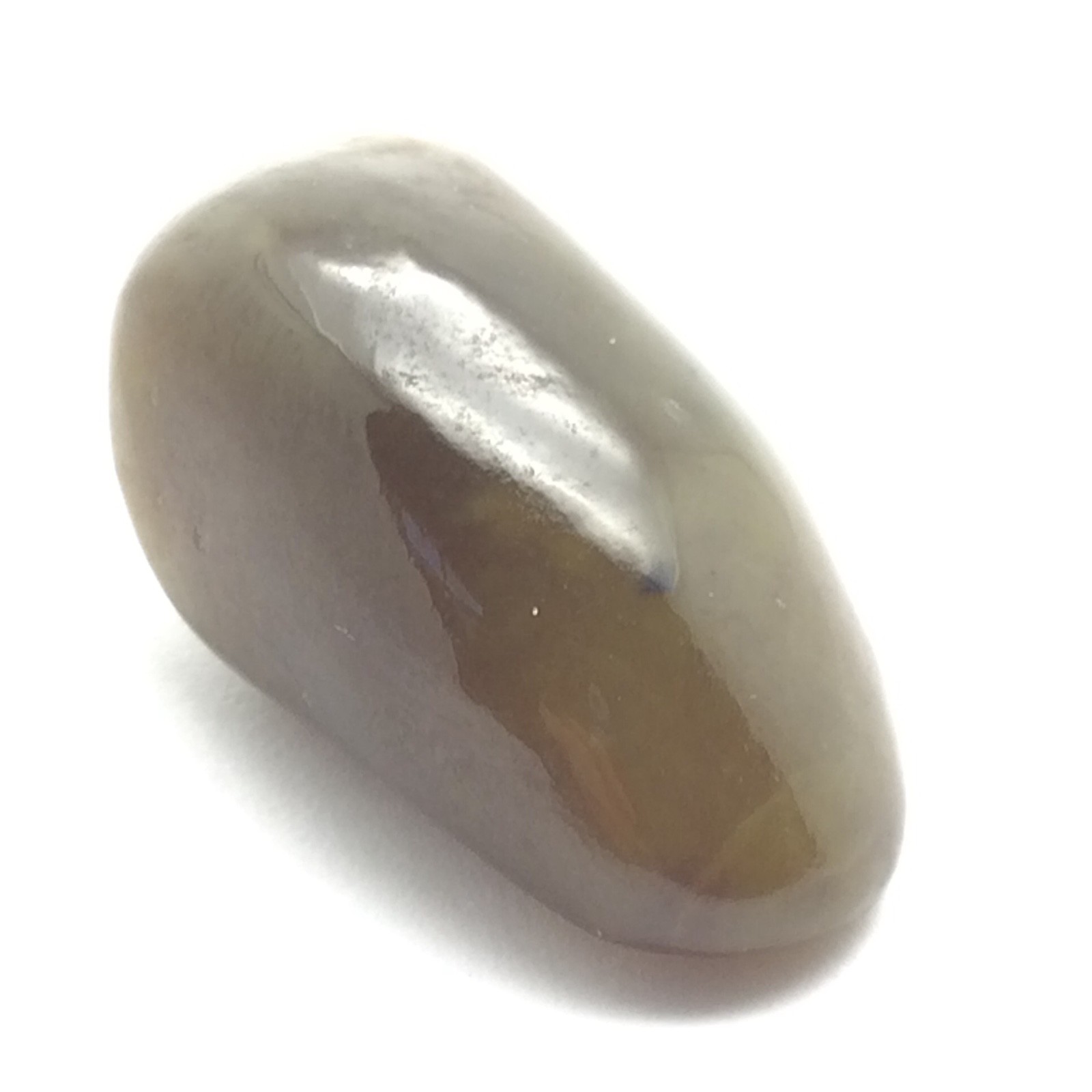 Siberian Jade Pebble Polished Honey Brown Nephrite Jade Vitim River Siberia #16