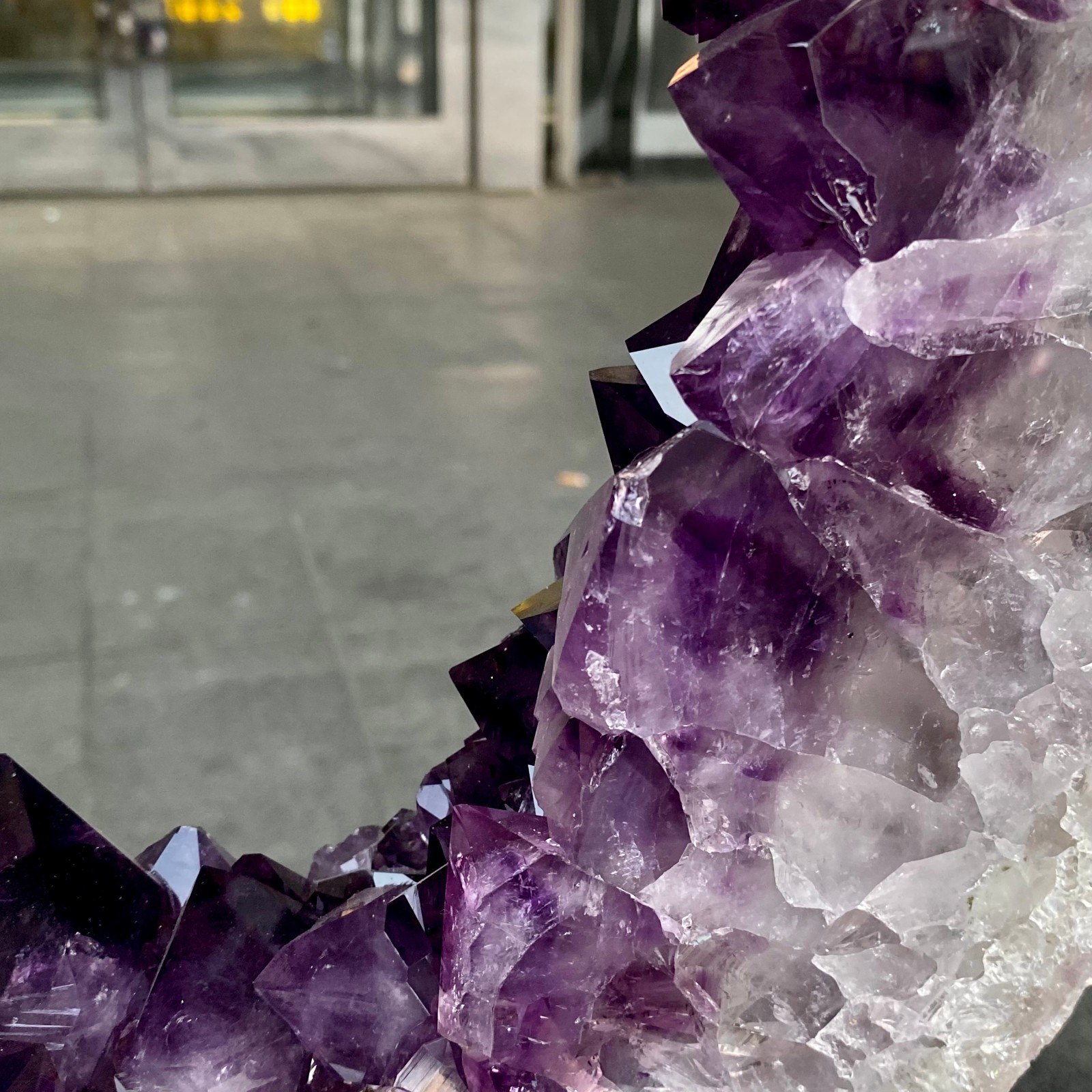 28.74LB Natural amethyst cavity flake quartz crystal mineral specimen