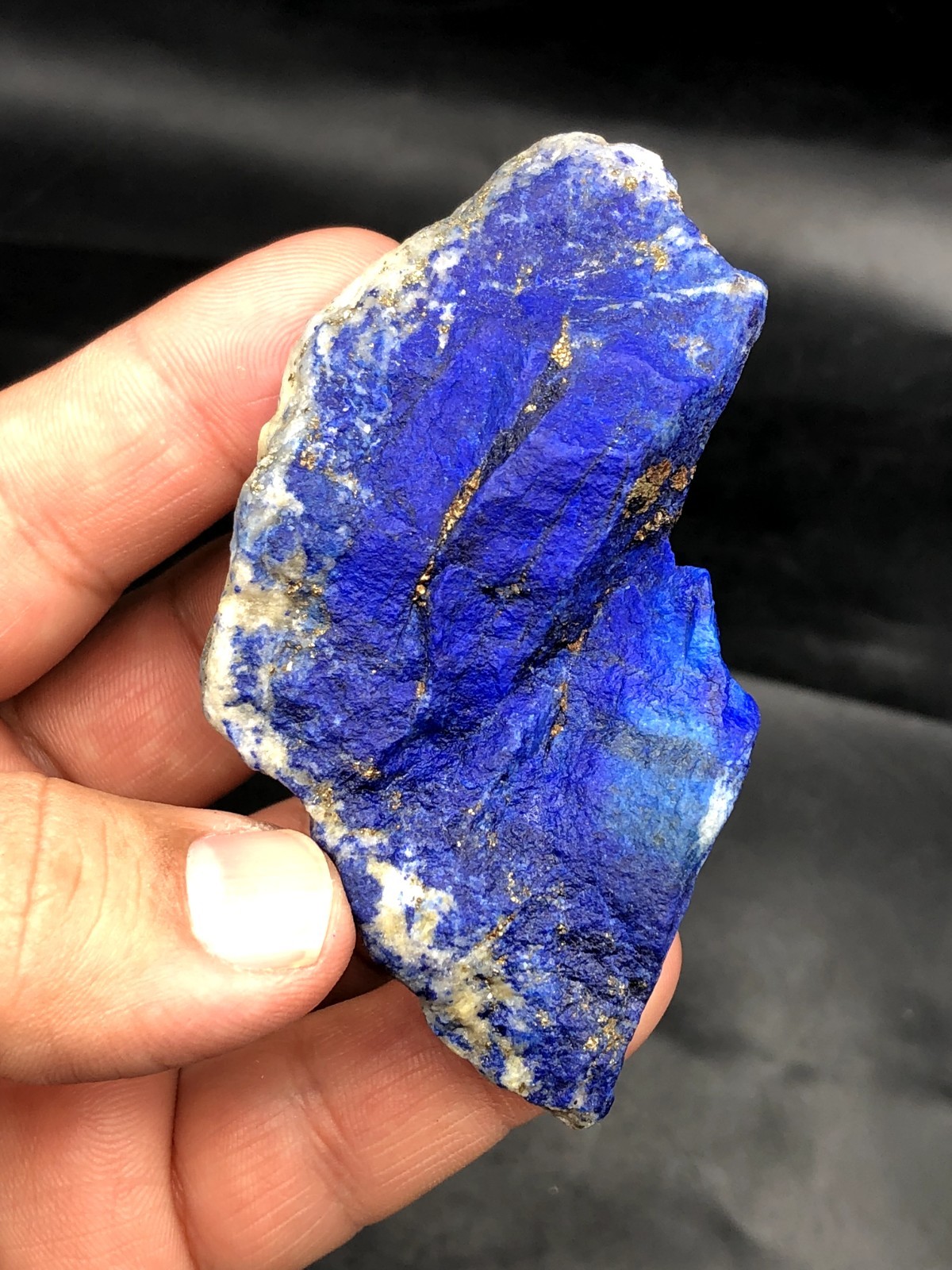 Premium Lapis Lazuli Rough Bulk Stone – Large Blue Calcite & Pyrite J43..3