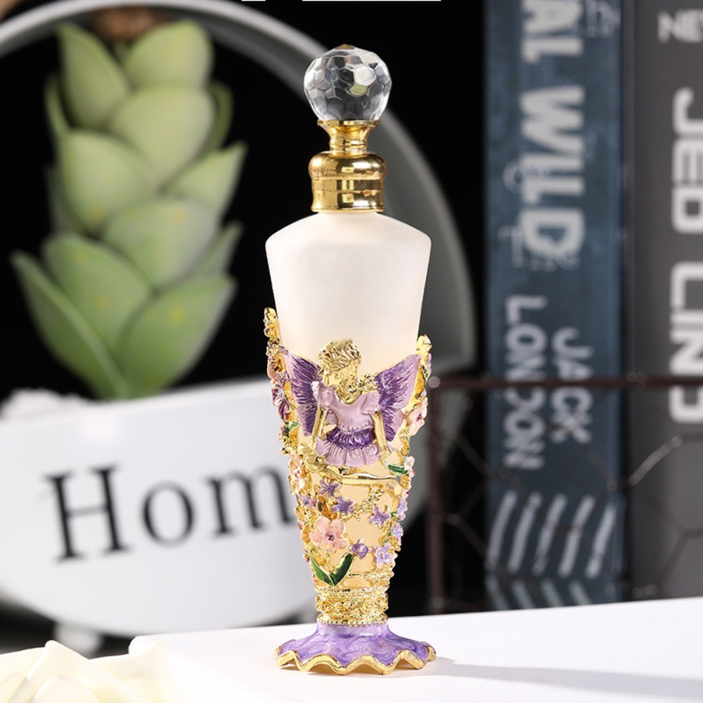 Angel Girl Perfume Essential Oil Empty Bottle Glass Electroplating Craft Decor