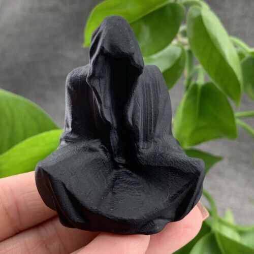2″ Natural Obsidian Quartz Carved Quartz Crystal Skull Reiki Healing Gift 1pc