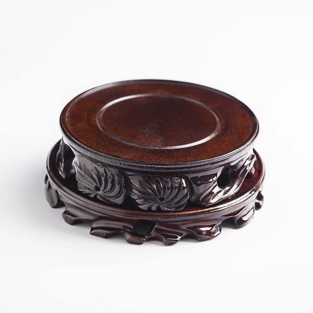Chinese Round Wooden Rosewood Base Home Living Room Study Craft Antique Colle…