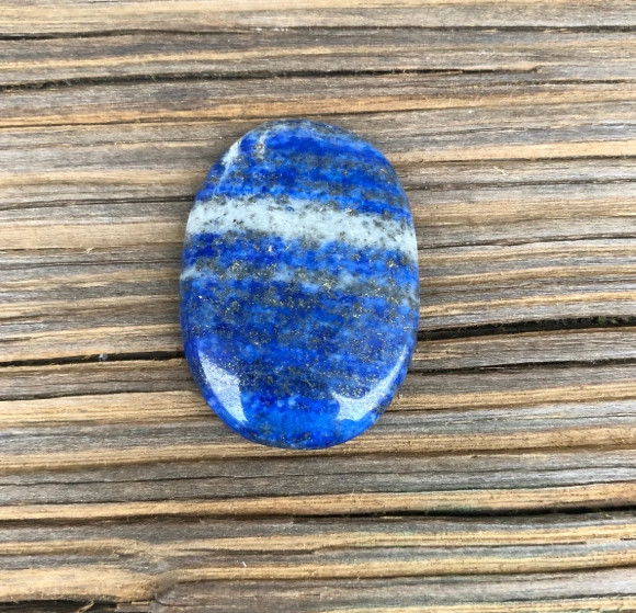 3pcs Lapis Lazuli Worry Stone Healing Palm Stone Energy Mineral Specimens Decor
