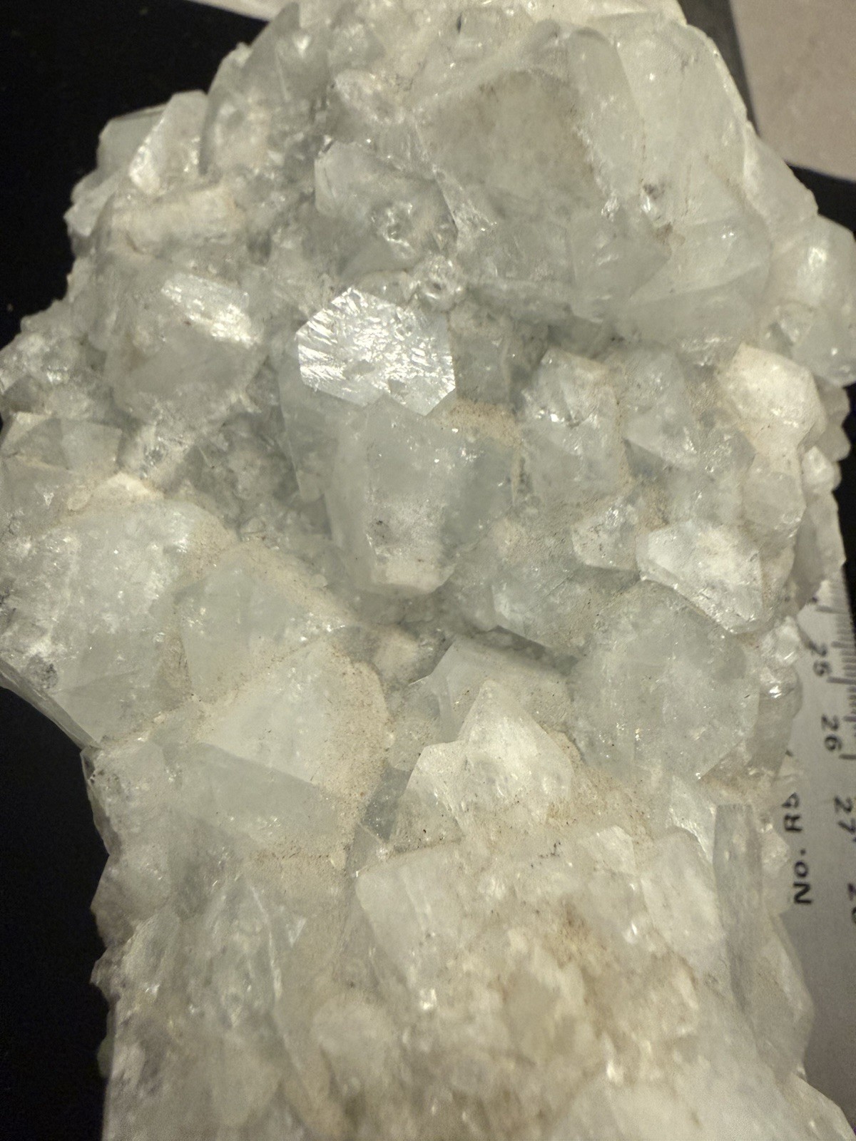 White Crystal Cluster on Matrix Rock Mineral Specimen Approx 5-6 in