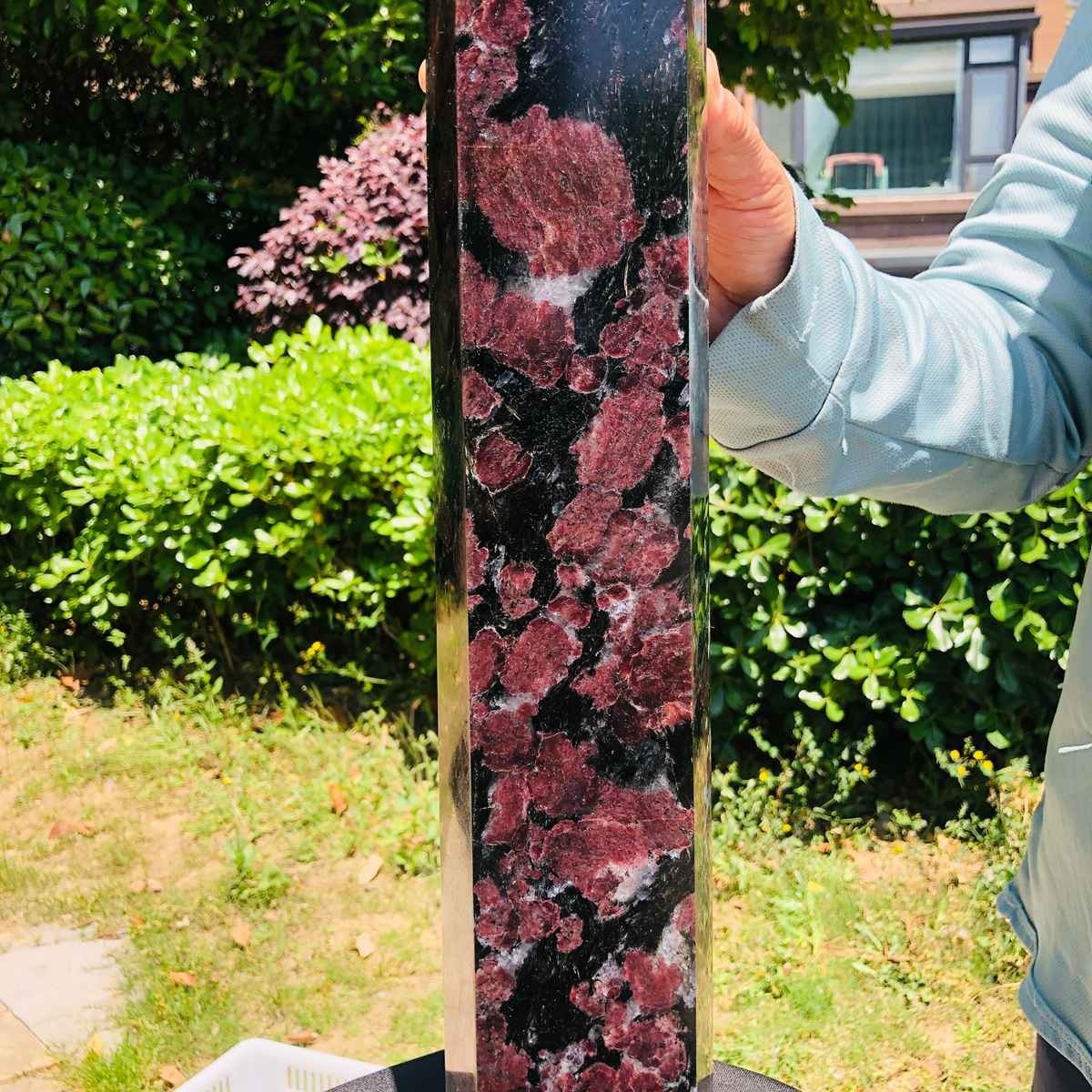 16LB Natural Garnet Fireworks Obelisk Quartz Tower Crystal Wand Point Healing