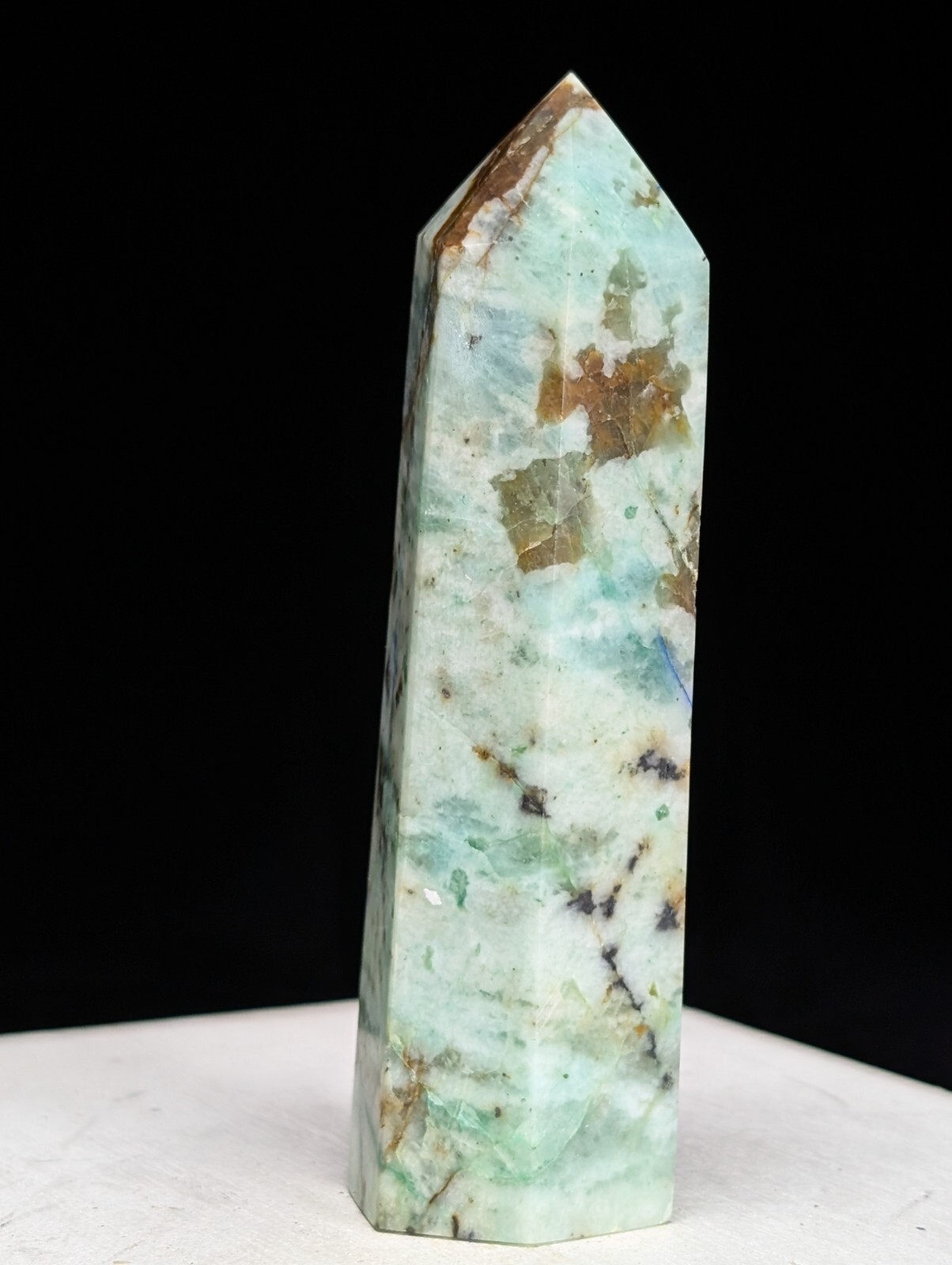Chrysocolla Tower Crystal Gemstone Point Chakra Gemstone Wand