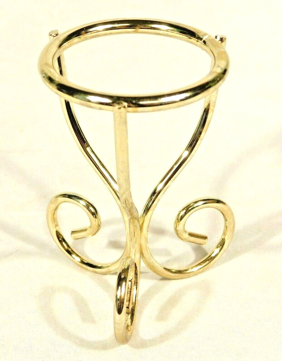 Sphere Display Stand Metal Scroll Design Gold Color Small Size