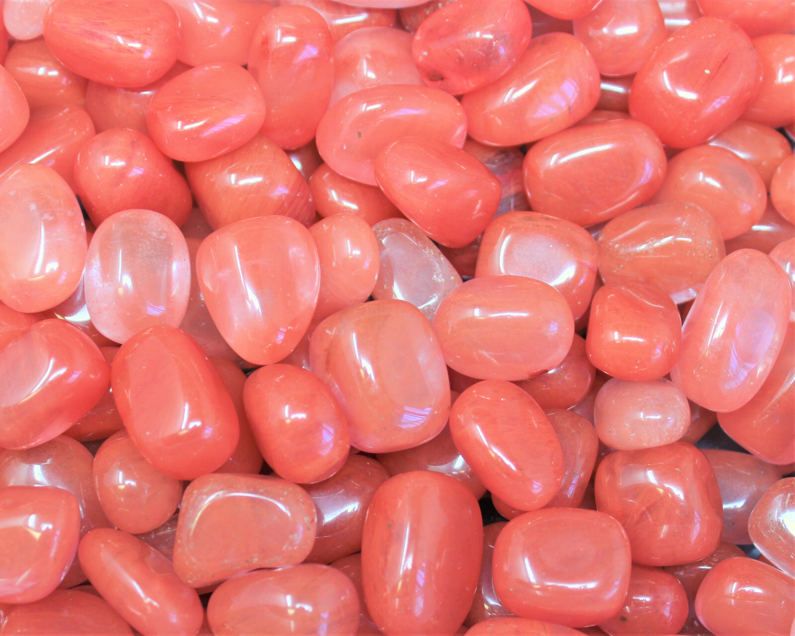 Cherry Quartz Tumbled Stones Wholesale Bulk Lots (Tumbled Strawberry Obsidian)