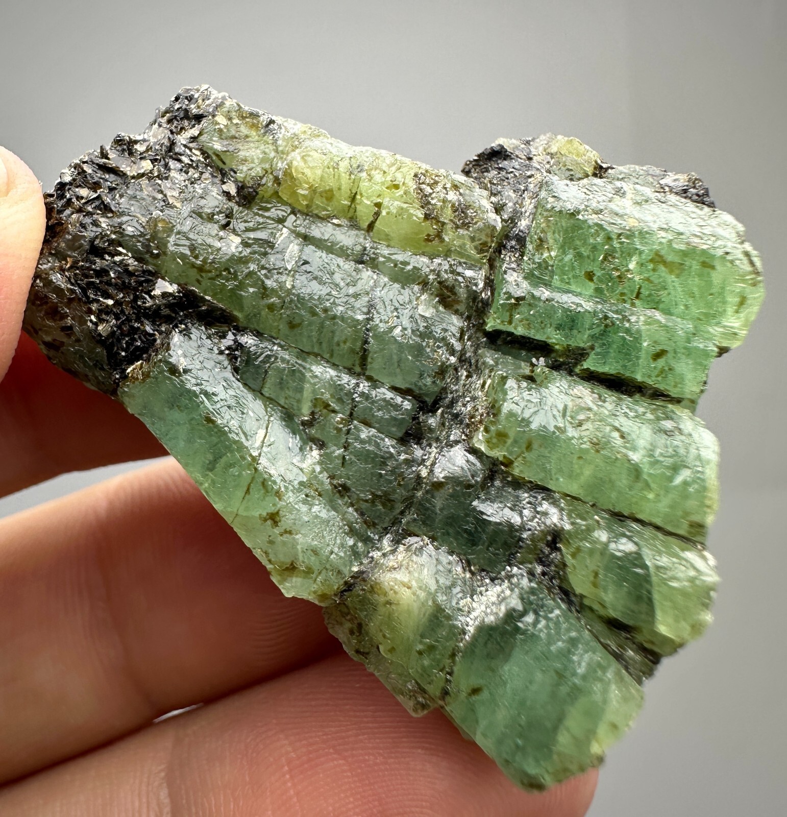 104 Carat Full Terminated Top Green Chitral Emerald Crystals Clusters From @PAK