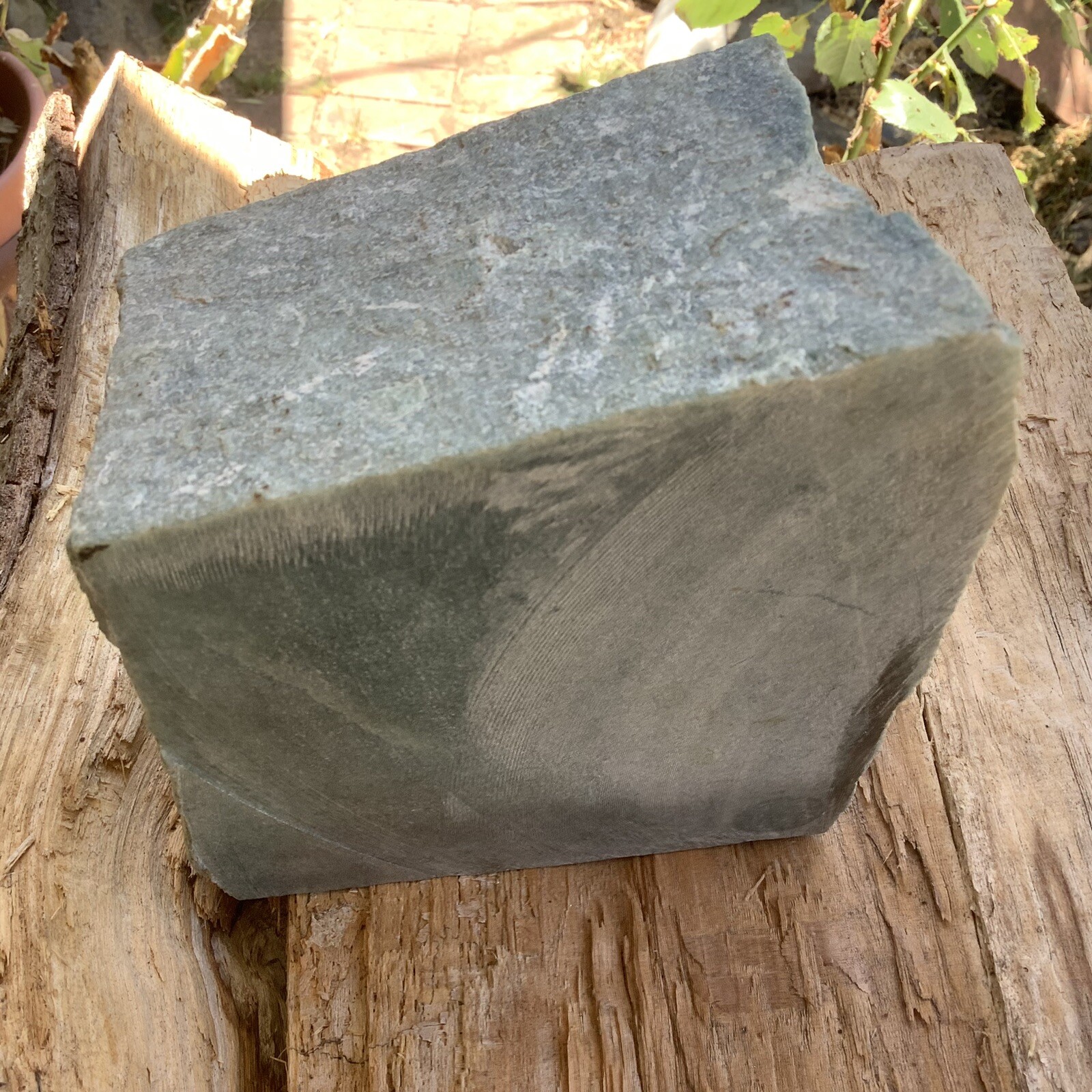 Siberian Jade Block Jelly Green Jadeite Jade Stone Lapidary Siberia 3822g
