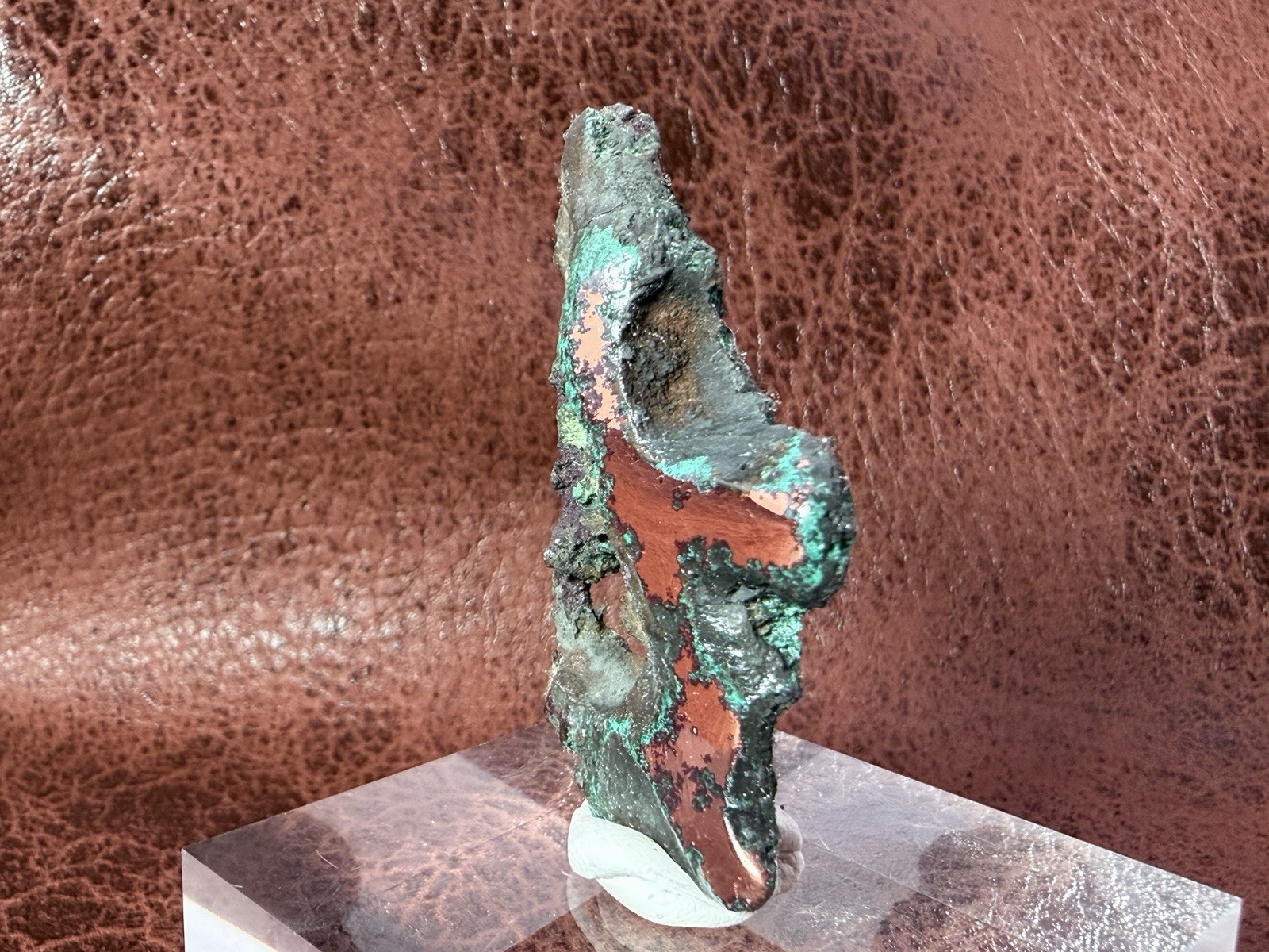 Natural Oxidized Green Glacial Float Copper with Buffed Finish, Michigan 30 g