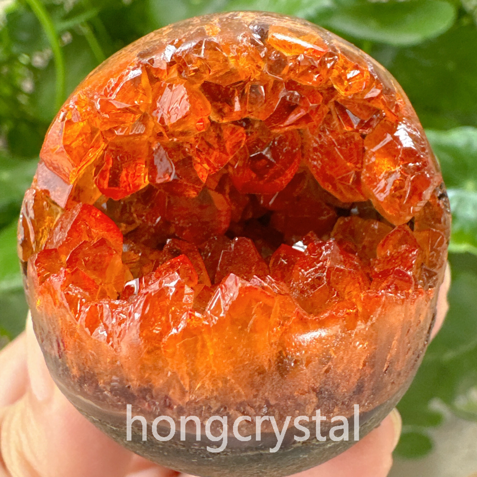 200g-300g Natural Citrine geode quartz cluster crystal specimen healing