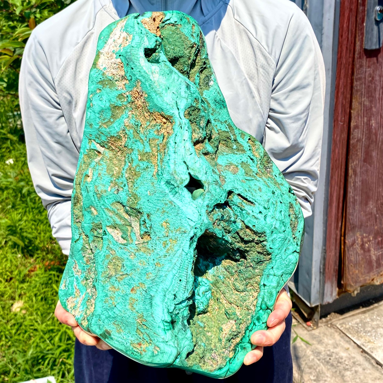 28.88LB TOP Natural Malachite crystal quartz Mineral specimen Reiki gem