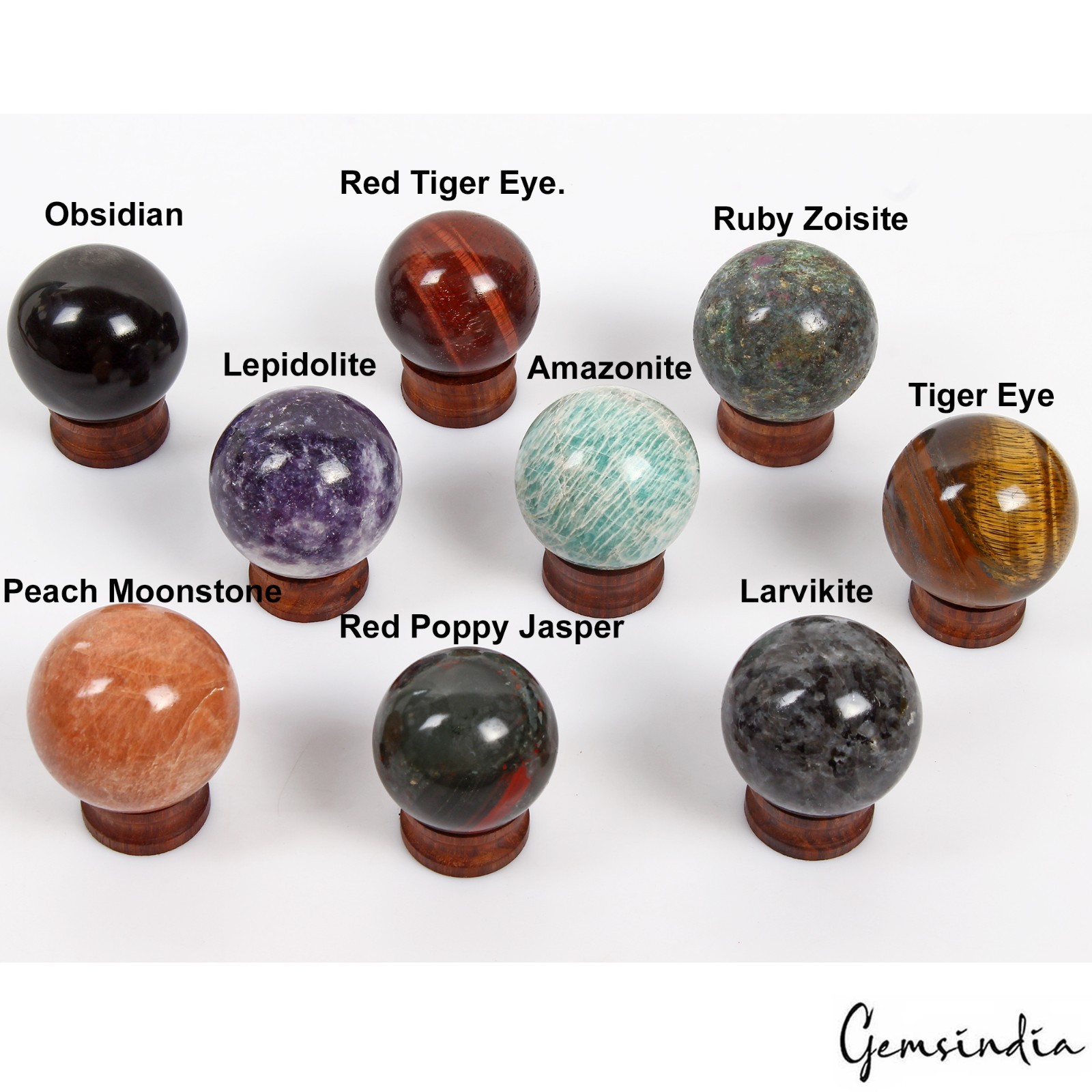 4030 Ct Natural Untreated Multi Gems Healing Crystal Sphere Ball With Stand 9 Pc
