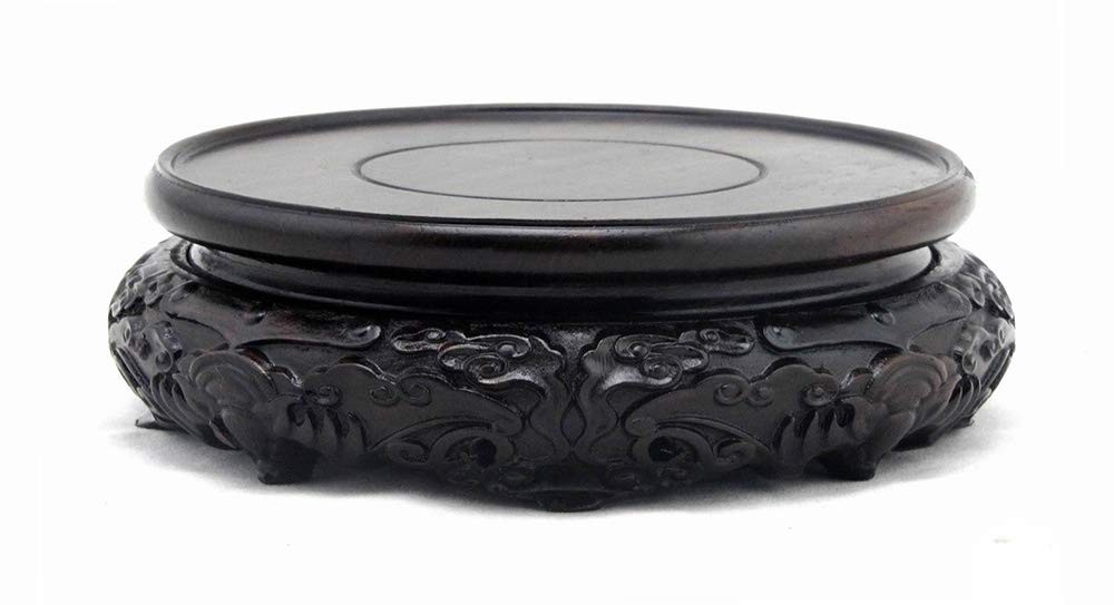 GOLDY&WENDY Oriental Luxury Round Elm Solid Wood Vase Display Stands Pedestal…