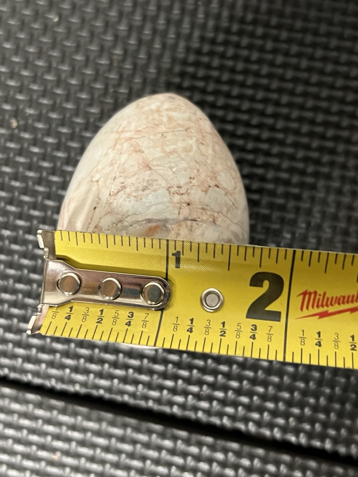 Polished Marble Stone Egg. 2 1/2 in High, 1 1/2in Wide. Preowned.