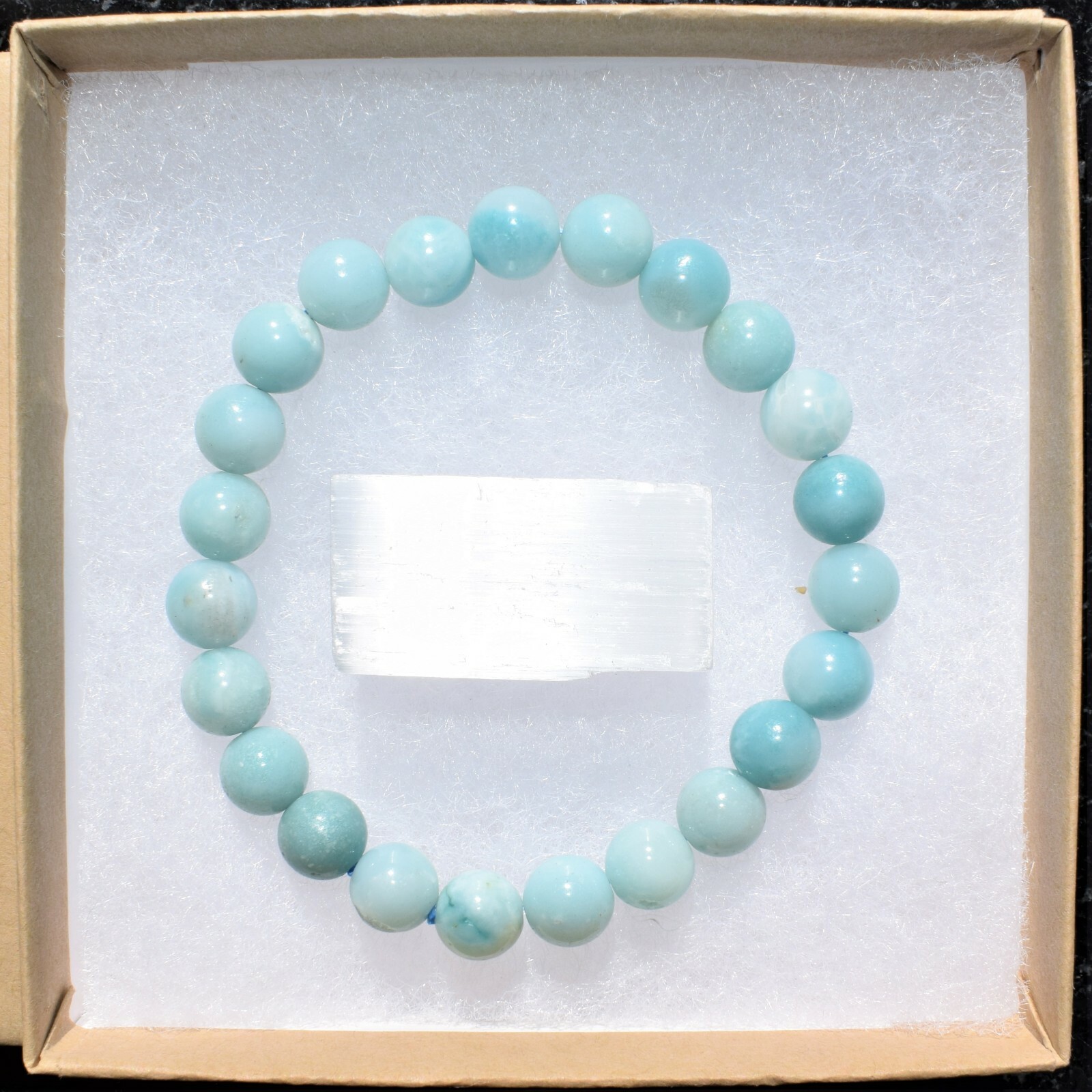 Premium CHARGED Amazonite Crystal 4mm – 8mm Bead Bracelet Stretchy ENERGY REIKI