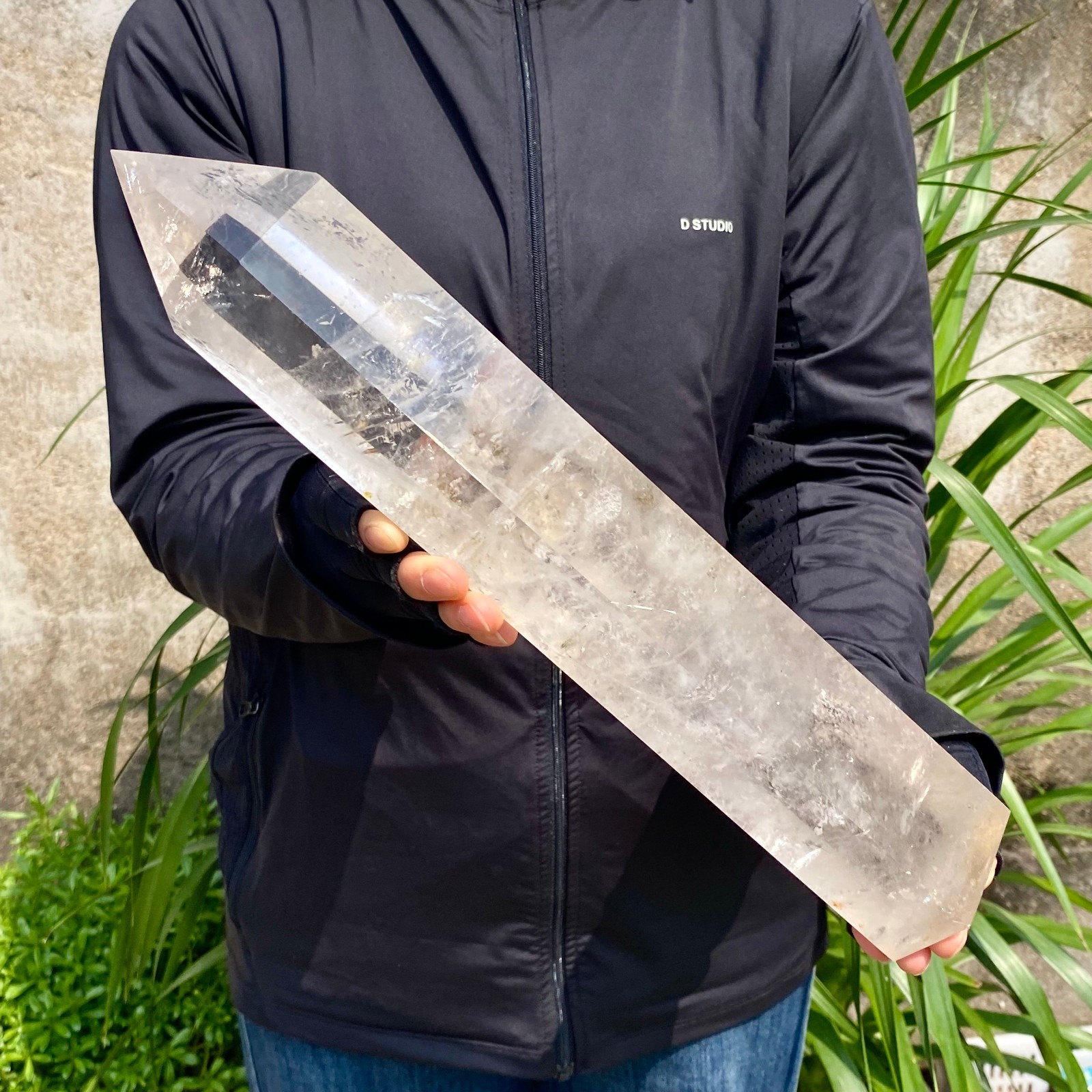 6.17LB Natural Clear Crystal Obelisk Quartz Energy Tower Point Reiki Healing Gem