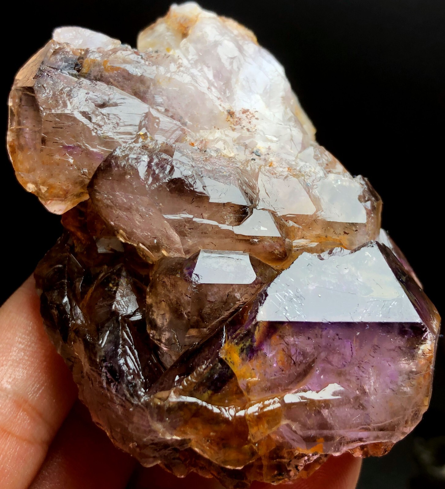 200g 1PC Diamond Grade ! Super Seven Skeletal Amethyst Quartz Crystal k898
