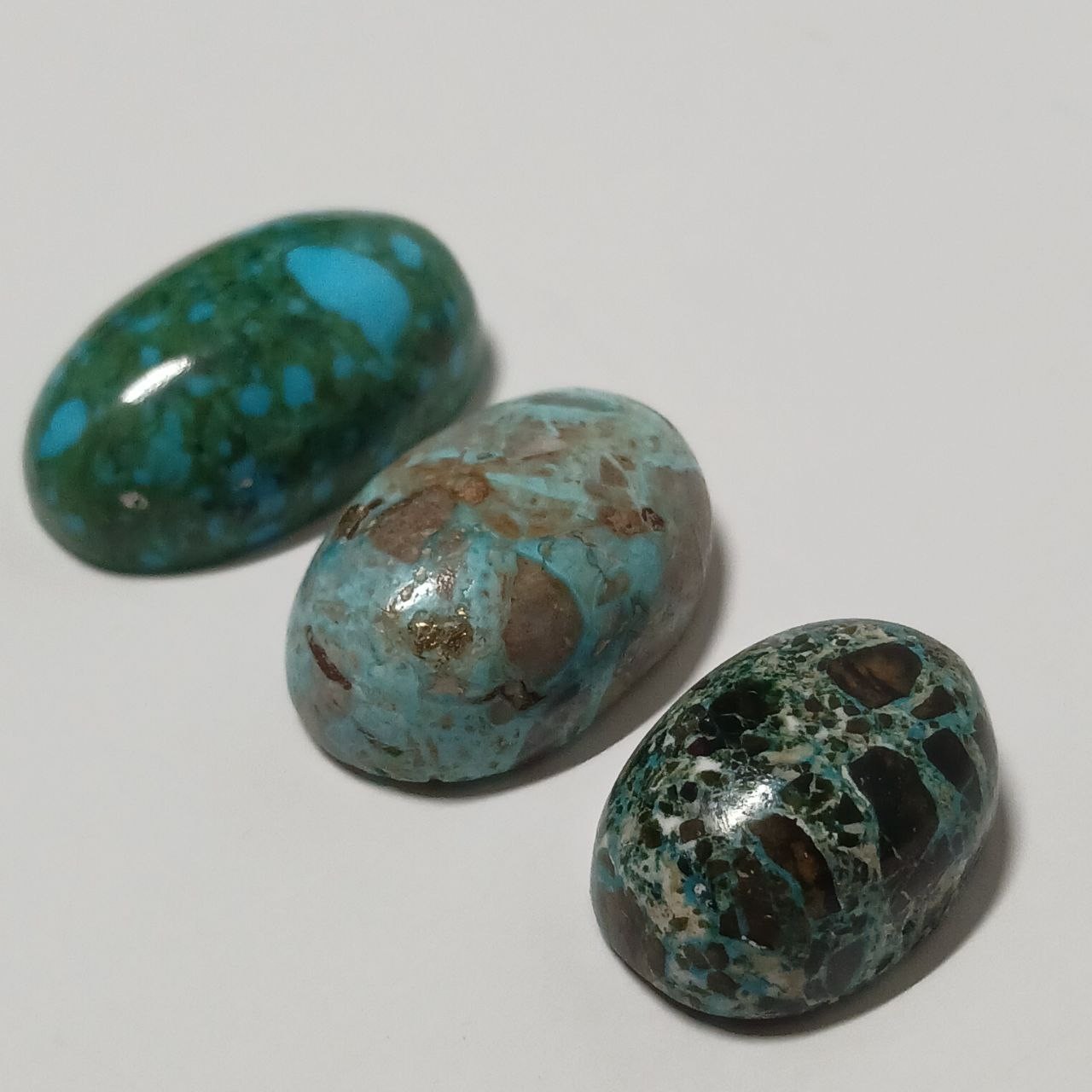 Vibrant turquoise stone with blue-green patterns from Mexico, China, Egypt