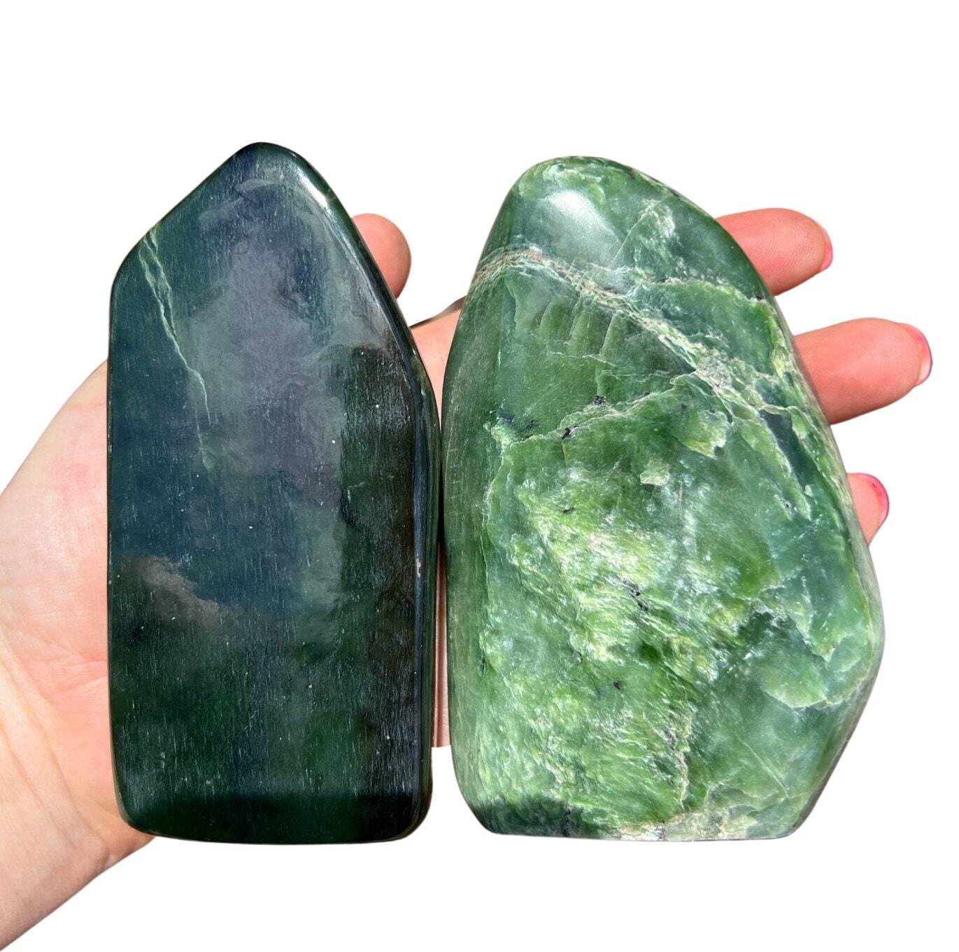 Nephrite Jade Freeform, Natural Nephrite Jade Stone from Siberia