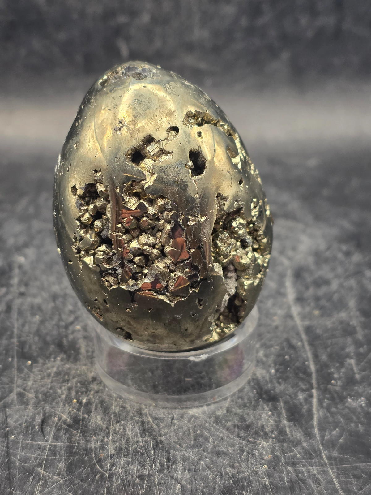 Pyrite egg! 6.5 ounces, 2.1 inches tall