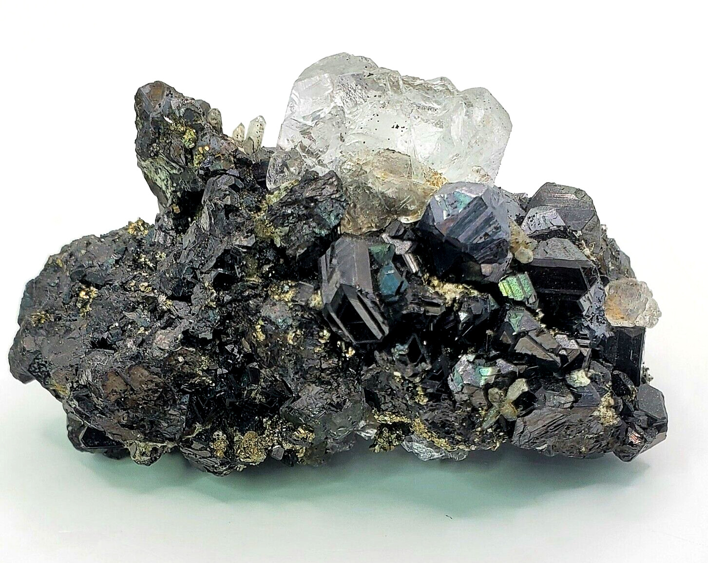 Stunning Cerussite on Galena with Pyrite 68g Natural Specimen 2″x1-3/8″x1-1/8″