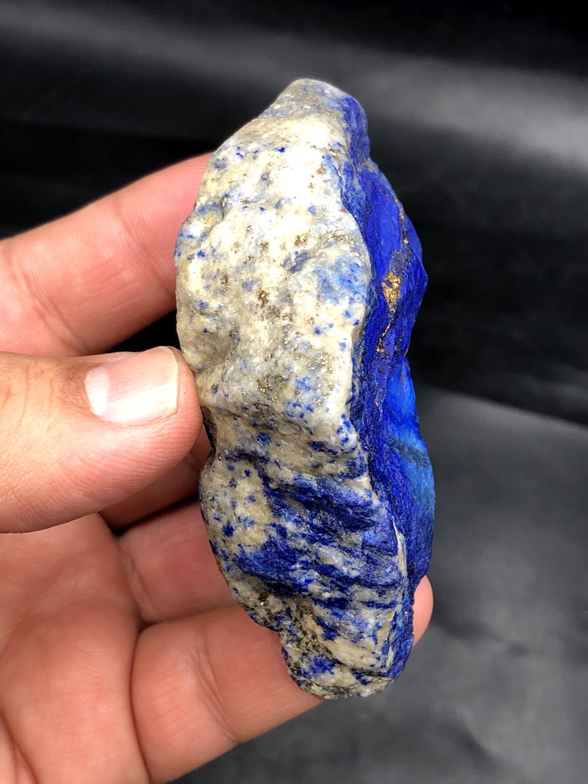 Premium Lapis Lazuli Rough Bulk Stone – Large Blue Calcite & Pyrite J43..3