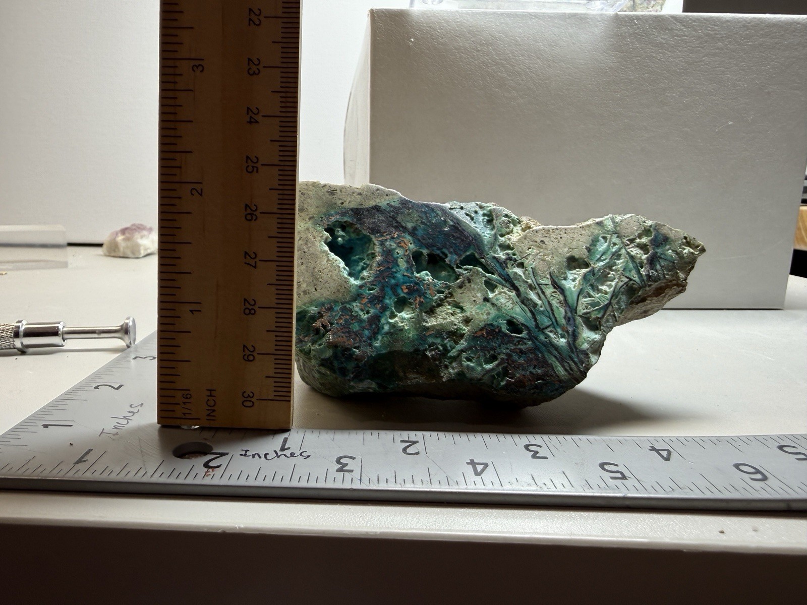 6” Polished Native Copper in Chrysocolla — Display Specimen (Indonesia)