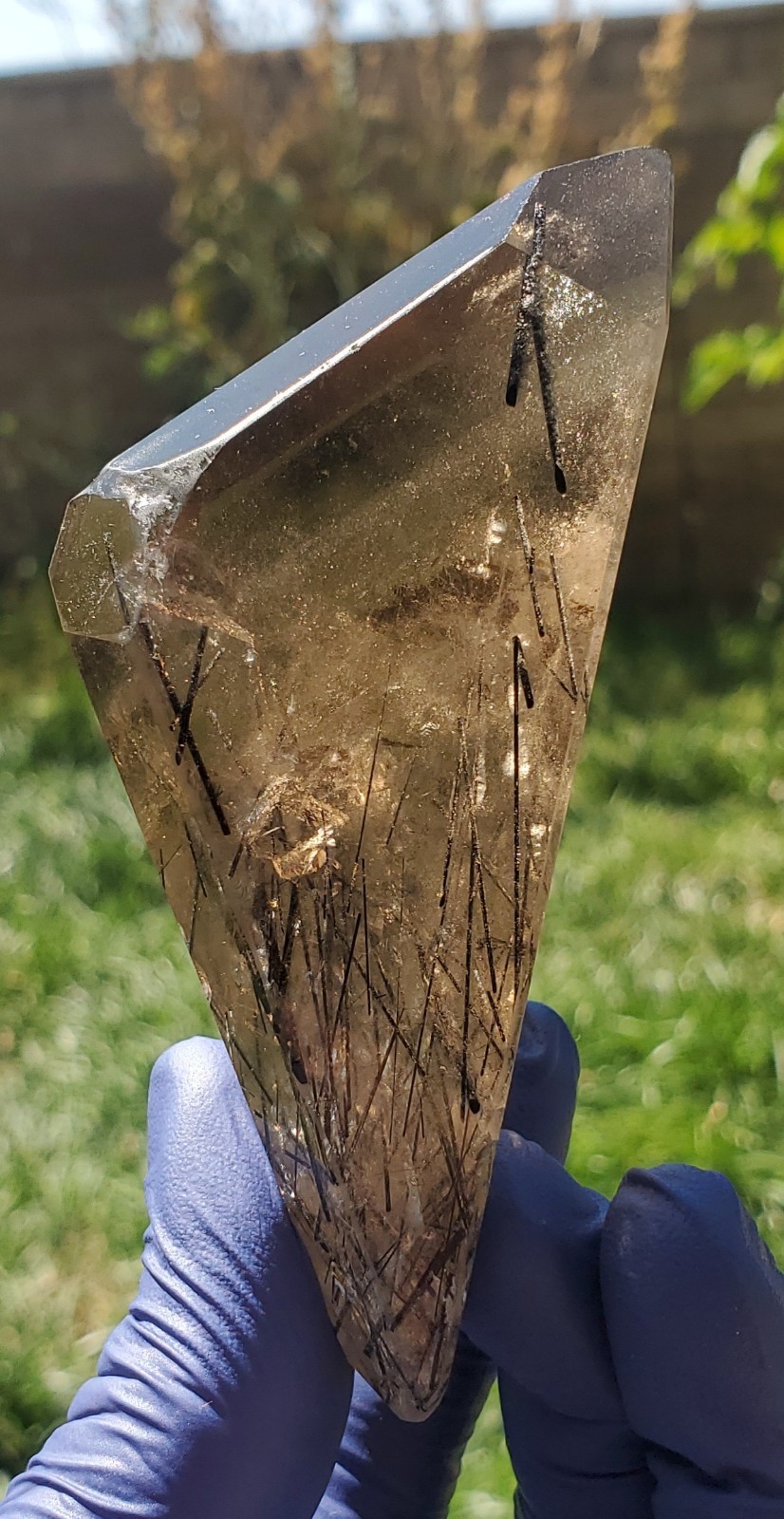 Black Tourmaline Rutilated Smoky Quartz free form Brazil 182g
