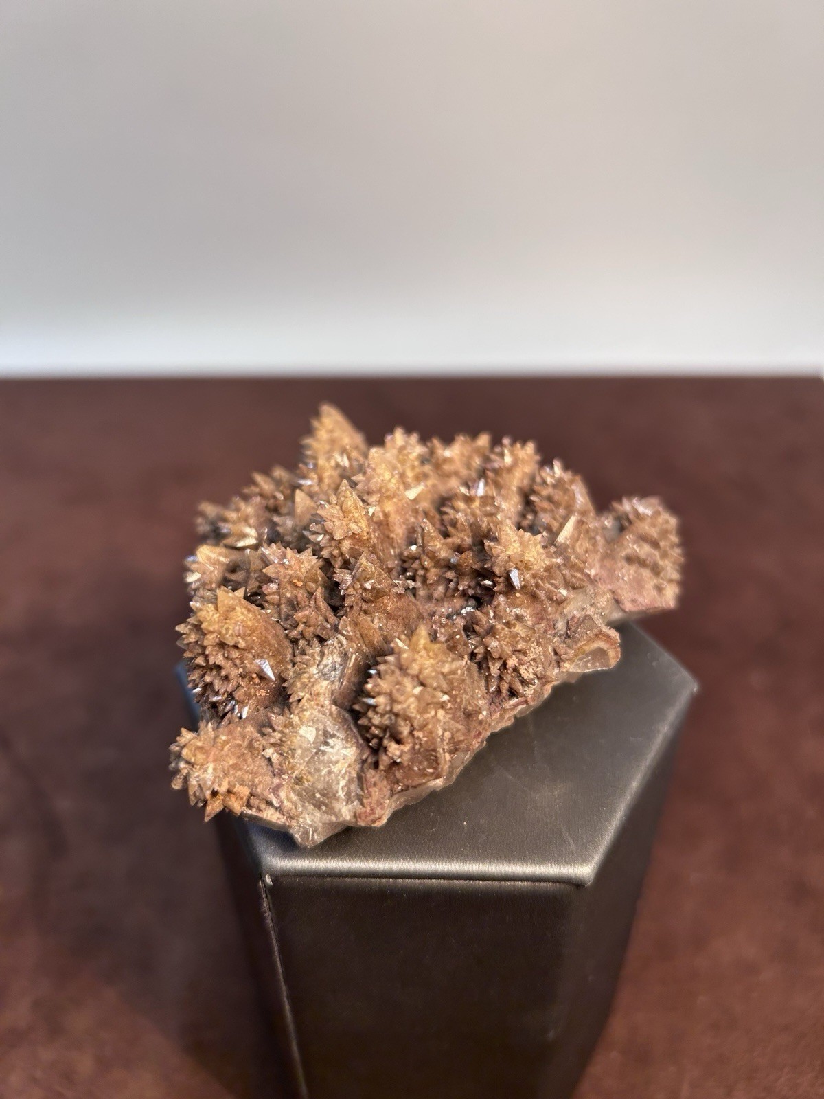 Dogtooth Calcite Cluster Santa Eulalia Mexico Old Labels Cabinet Specimen