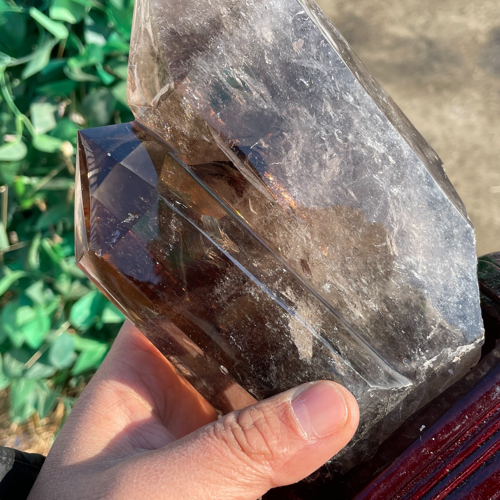 All 4.5LB Natural Smoky Quartz Obelisk Crystal Double Point Healing C2630