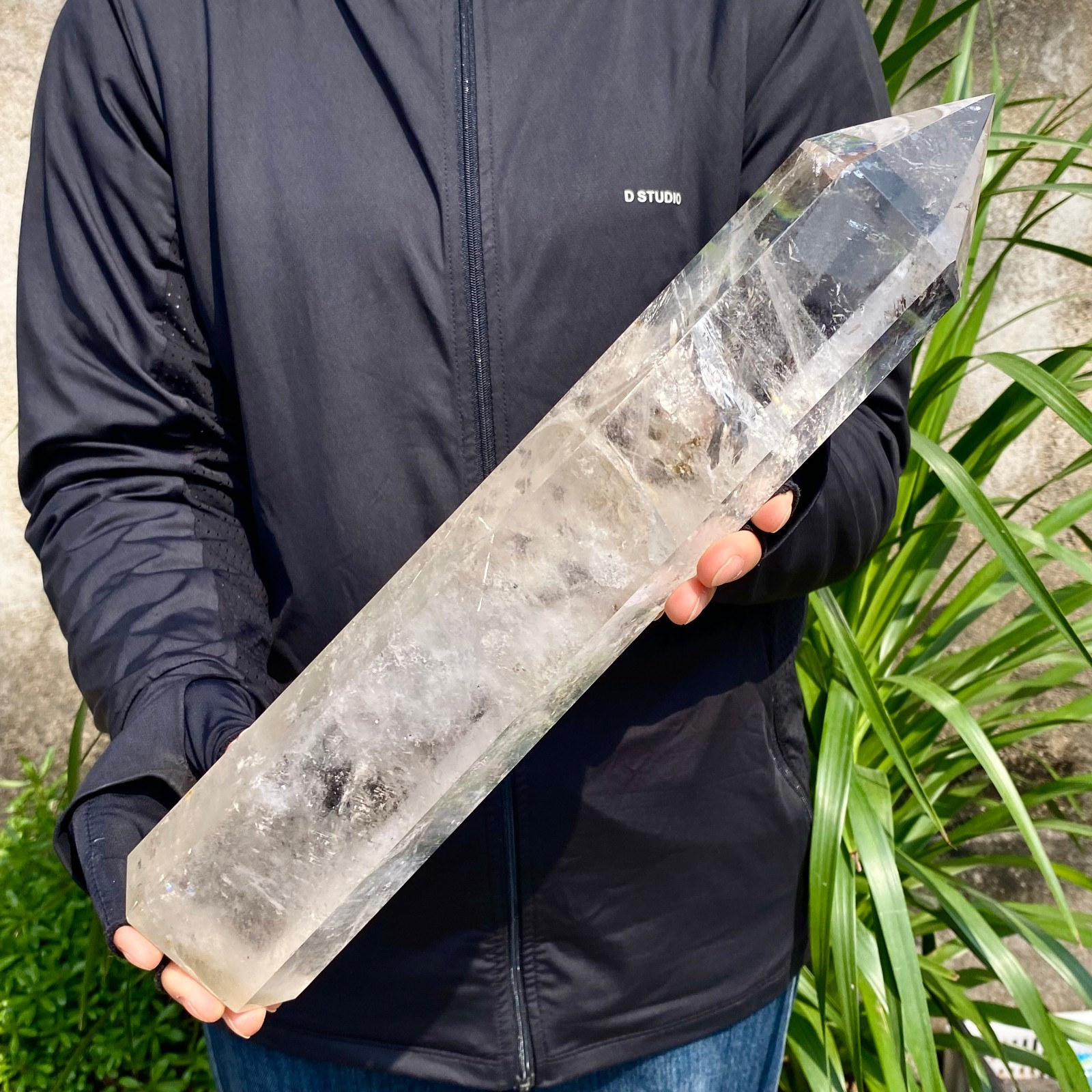 6.17LB Natural Clear Crystal Obelisk Quartz Energy Tower Point Reiki Healing Gem