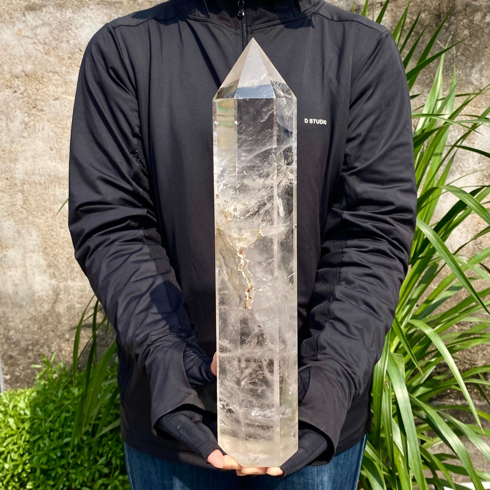 6.17LB Natural Clear Crystal Obelisk Quartz Energy Tower Point Reiki Healing Gem