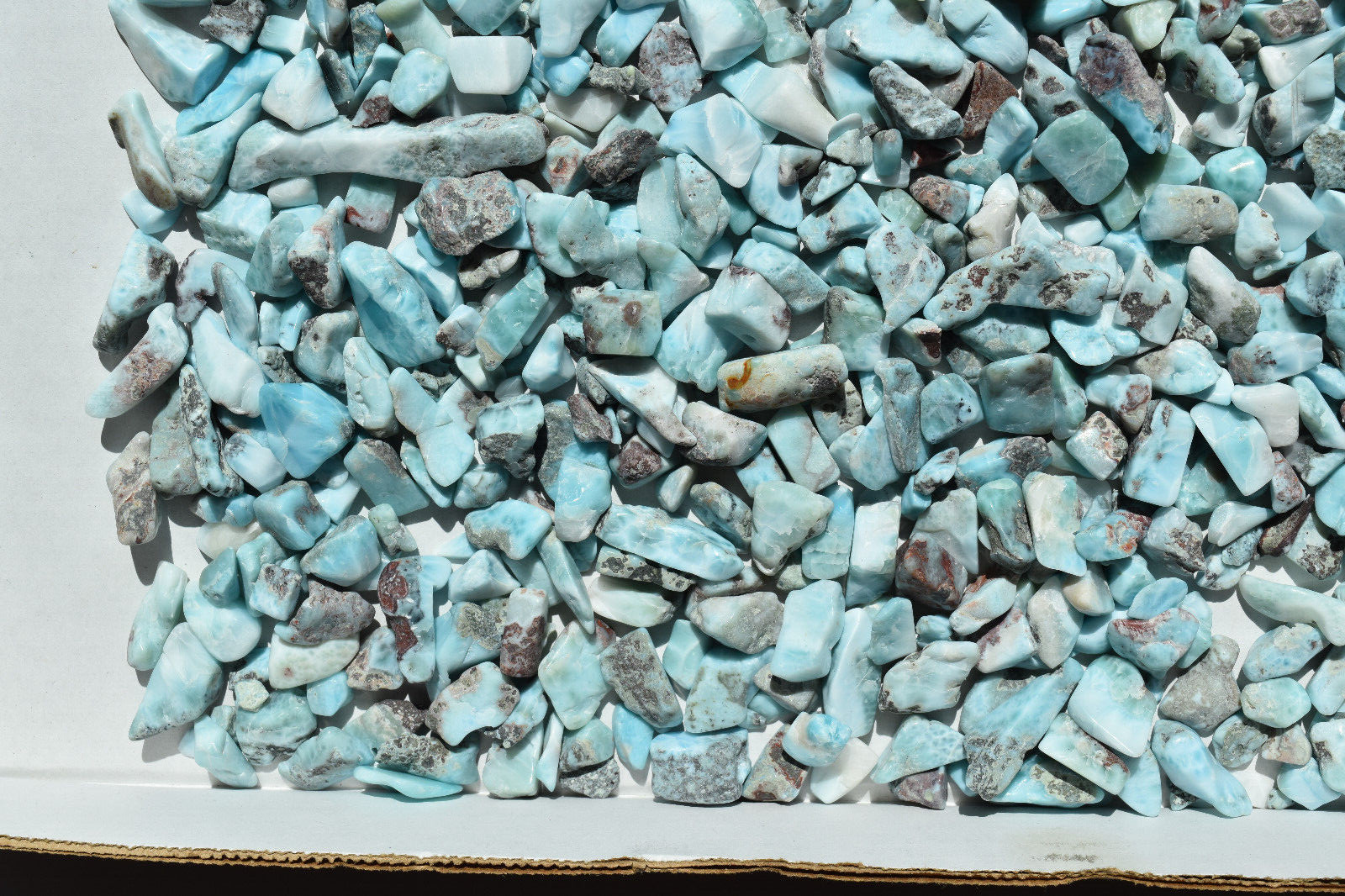 WHOLESALE Larimar Tumbled Stones from Dominican Republic 1 kg # 5535
