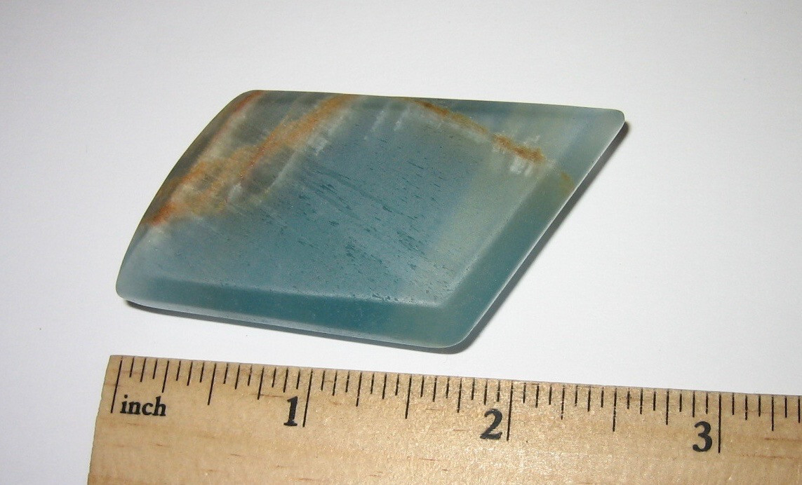 2.55″ TUMBLED POLISHED NATURAL LEMURIAN AQUATINE CALCITE CRYSTAL STONE 40.3g *10