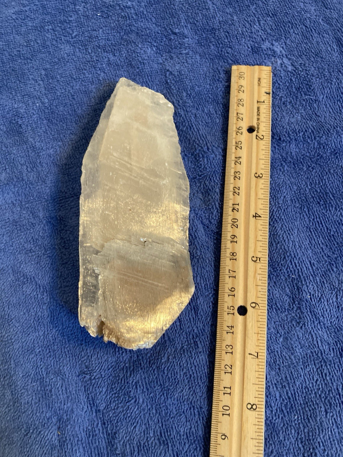 Gypsum is a transcparent, crystalline variety of the mineral selenite
