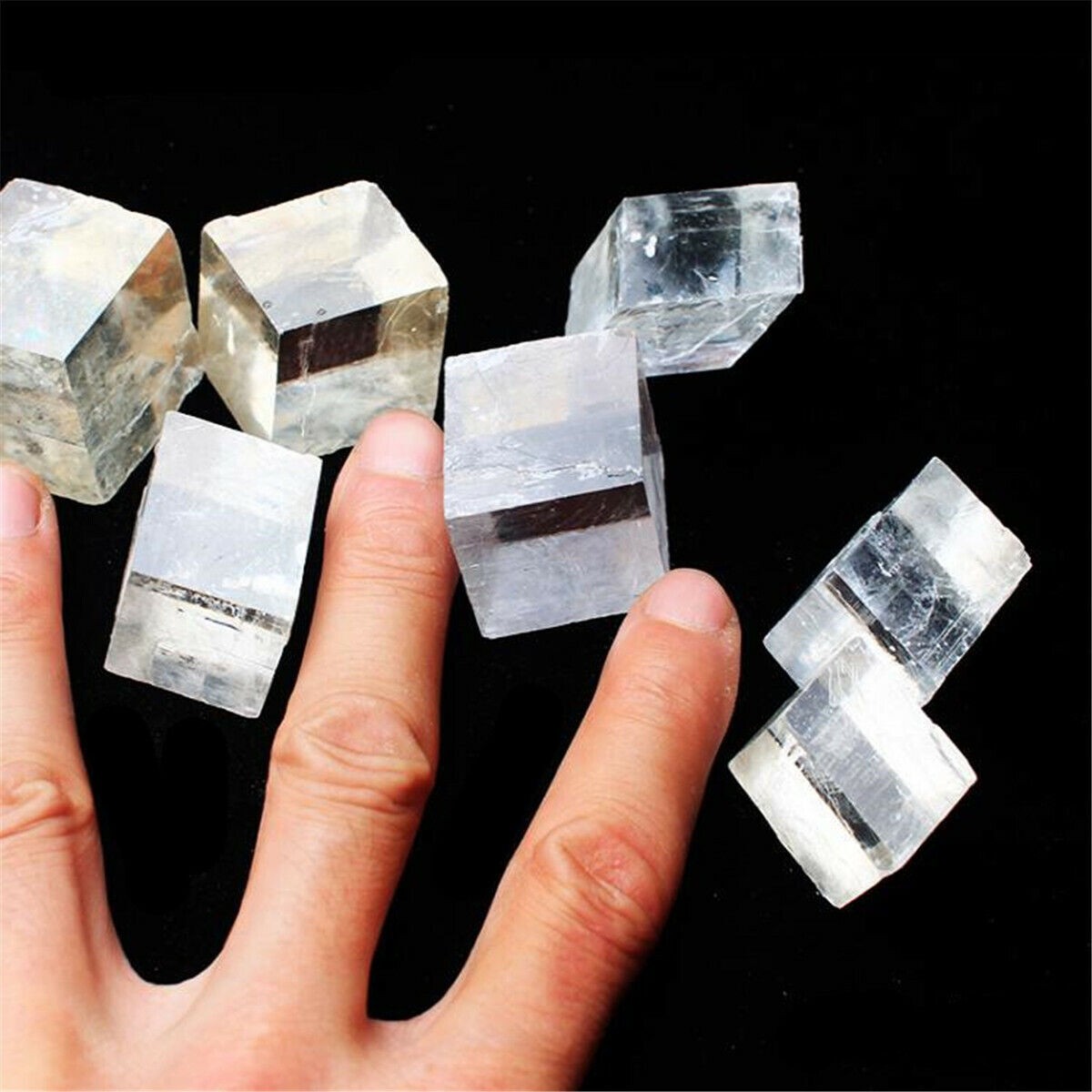 1pc Natural Calcite Clear Crystal Ore Mineral Specimens Stone Optical Research