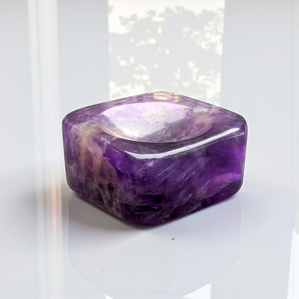 Cube Sphere Stands – Rose Quartz, Obsidian, Opalite, Amethyst, Selenite & Glass