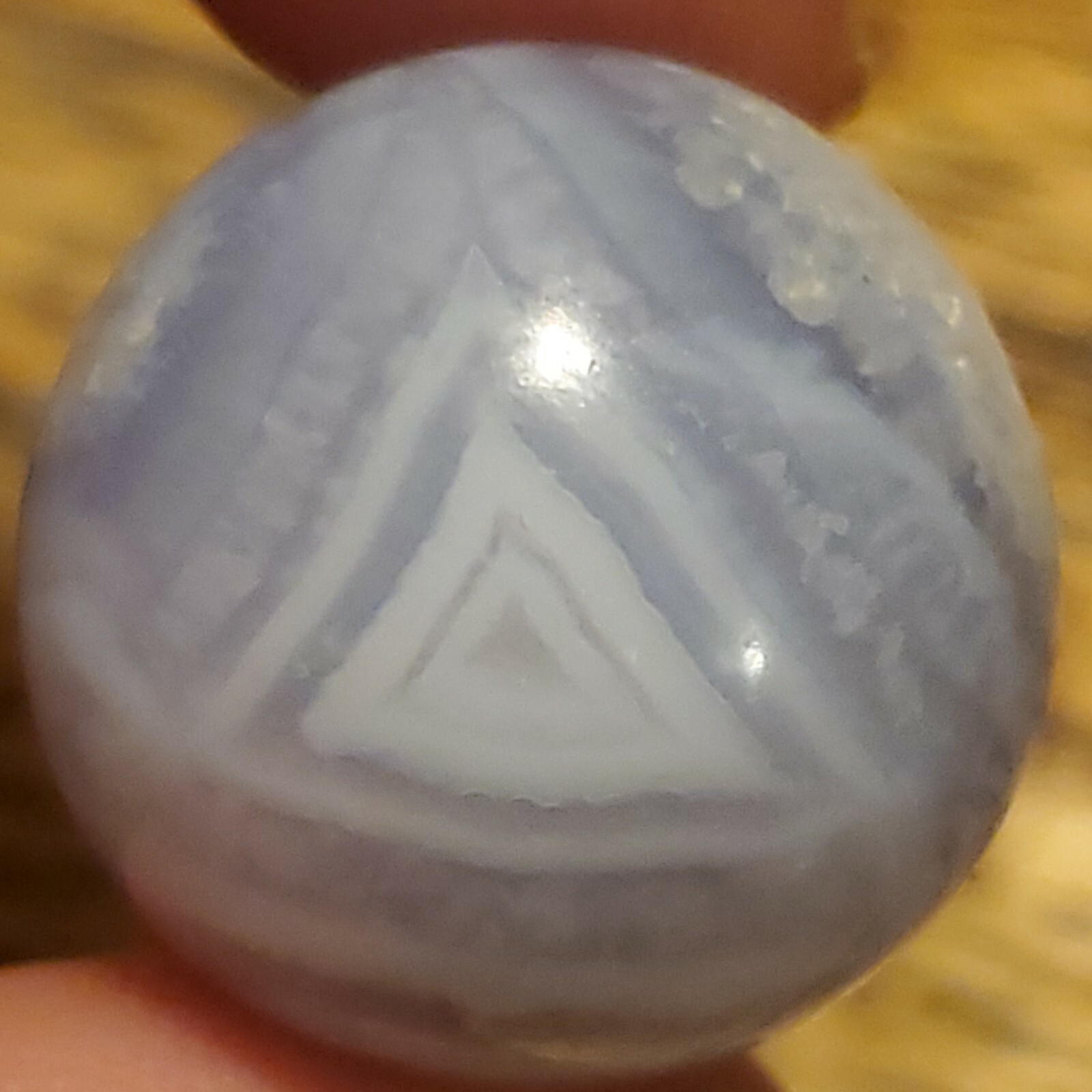 Blue Lace Agate Sphere Ball Orb Marble 20.5mm 14g