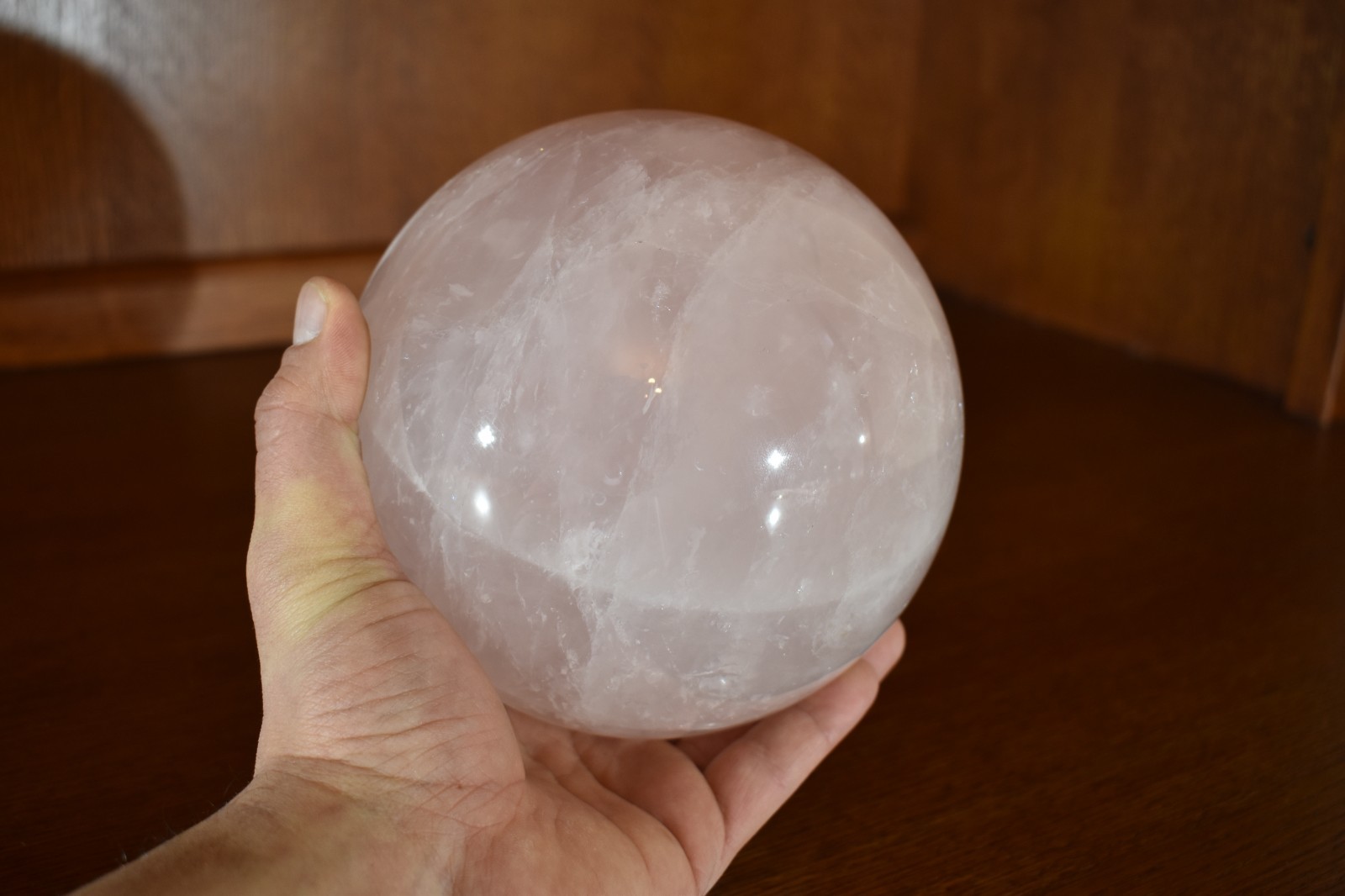 Rose Quartz sphere 4626 grams 149 mm