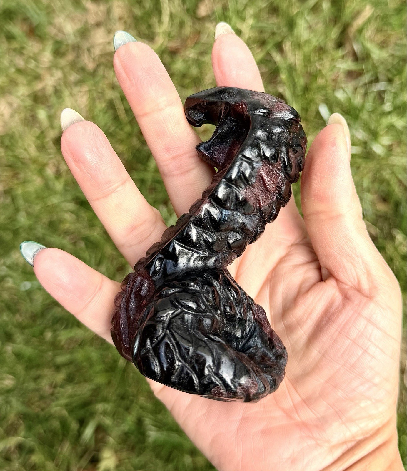 Wholesale 4 PCs Natural Garnet Astrophyllite/ Arfvedsonite Coba Snake Crystals