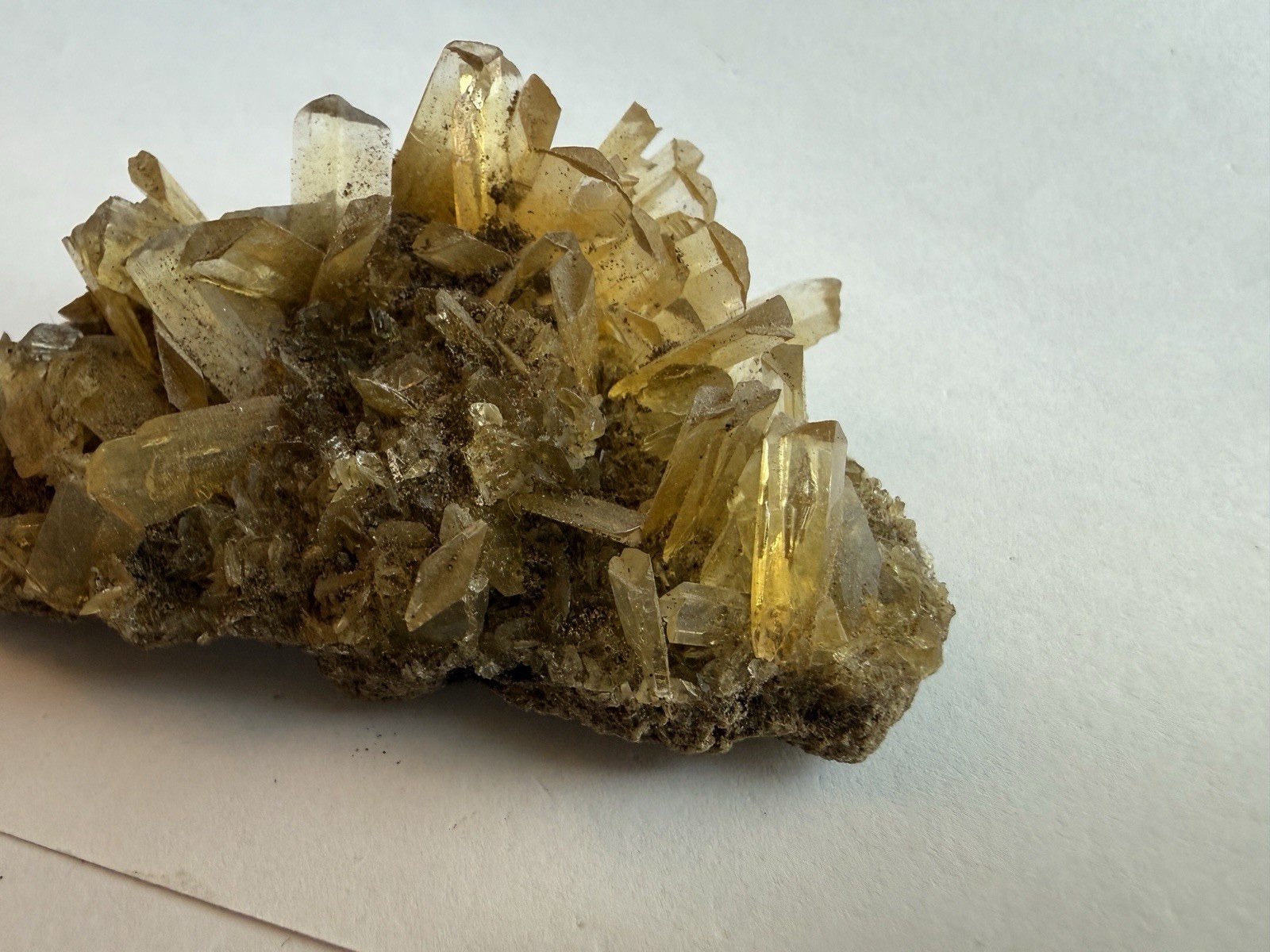 Raw Golden Honey Selenite Crystal Cluster Matrix Gypsum Mineral Specimen 62g