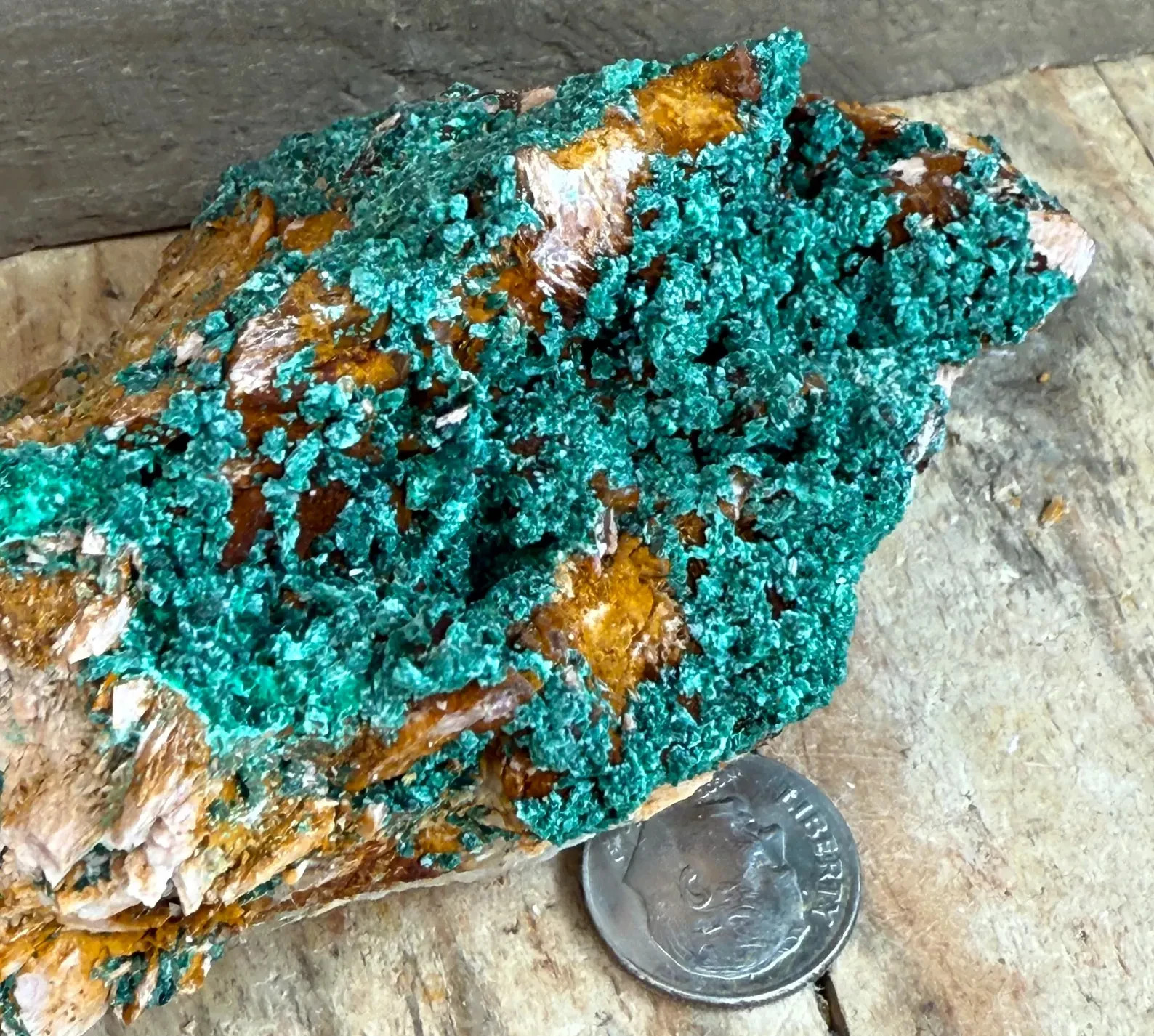 Natural Fibrous Malachite Crystal Raw Specimen, 4 inch – Morocco
