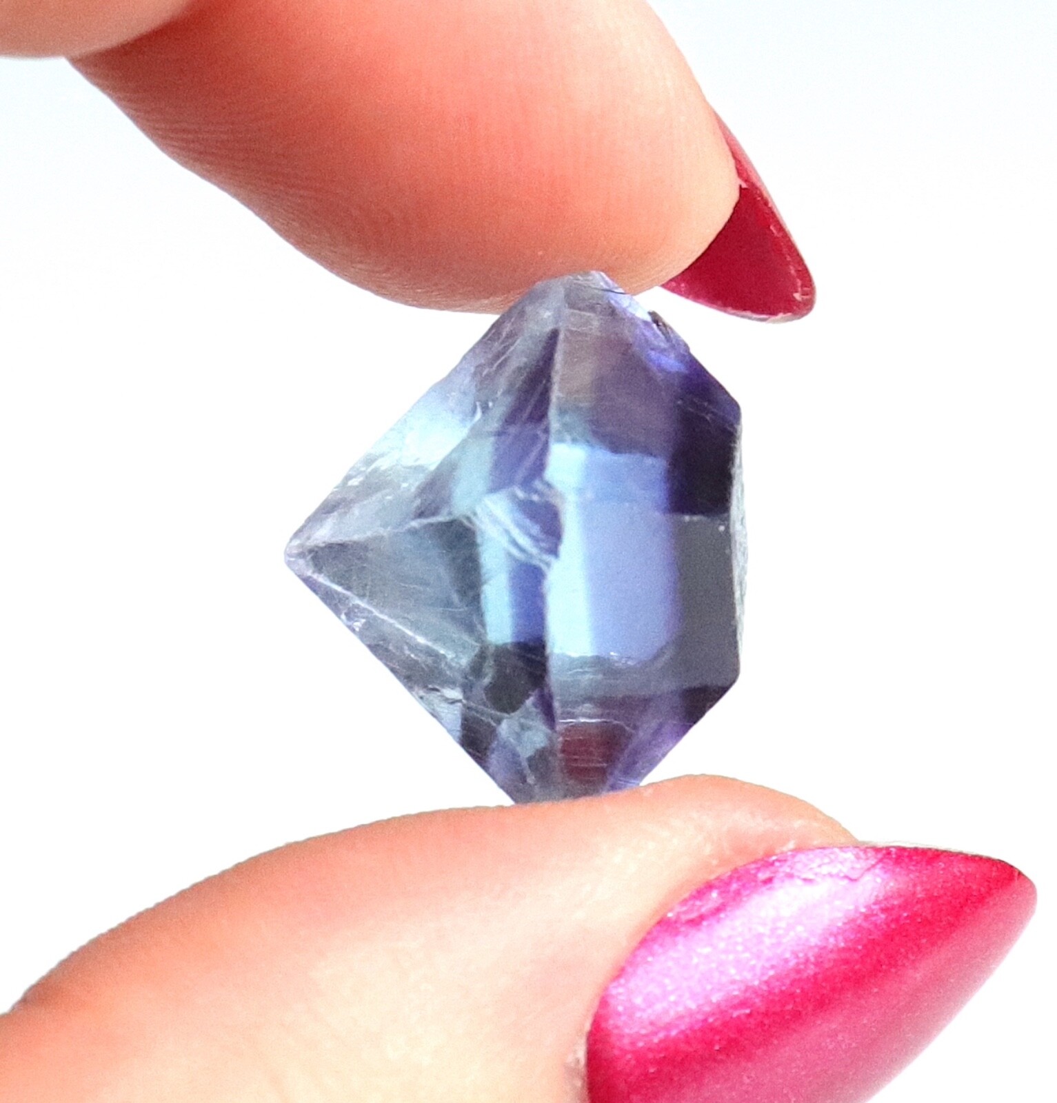 Fluorite Octahedron Gemmy Sky Blue Purple Color Illinois 2.0 Cm’s