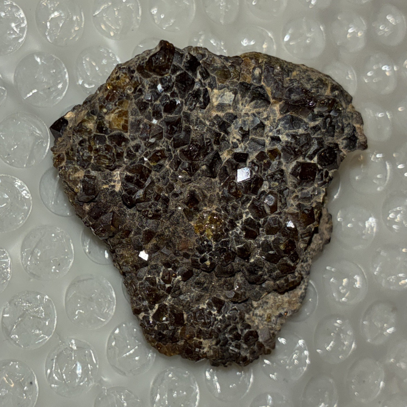 Dark Brown Garnet Crystal Cluster Natural Mineral Specimen, Rough Display Piece
