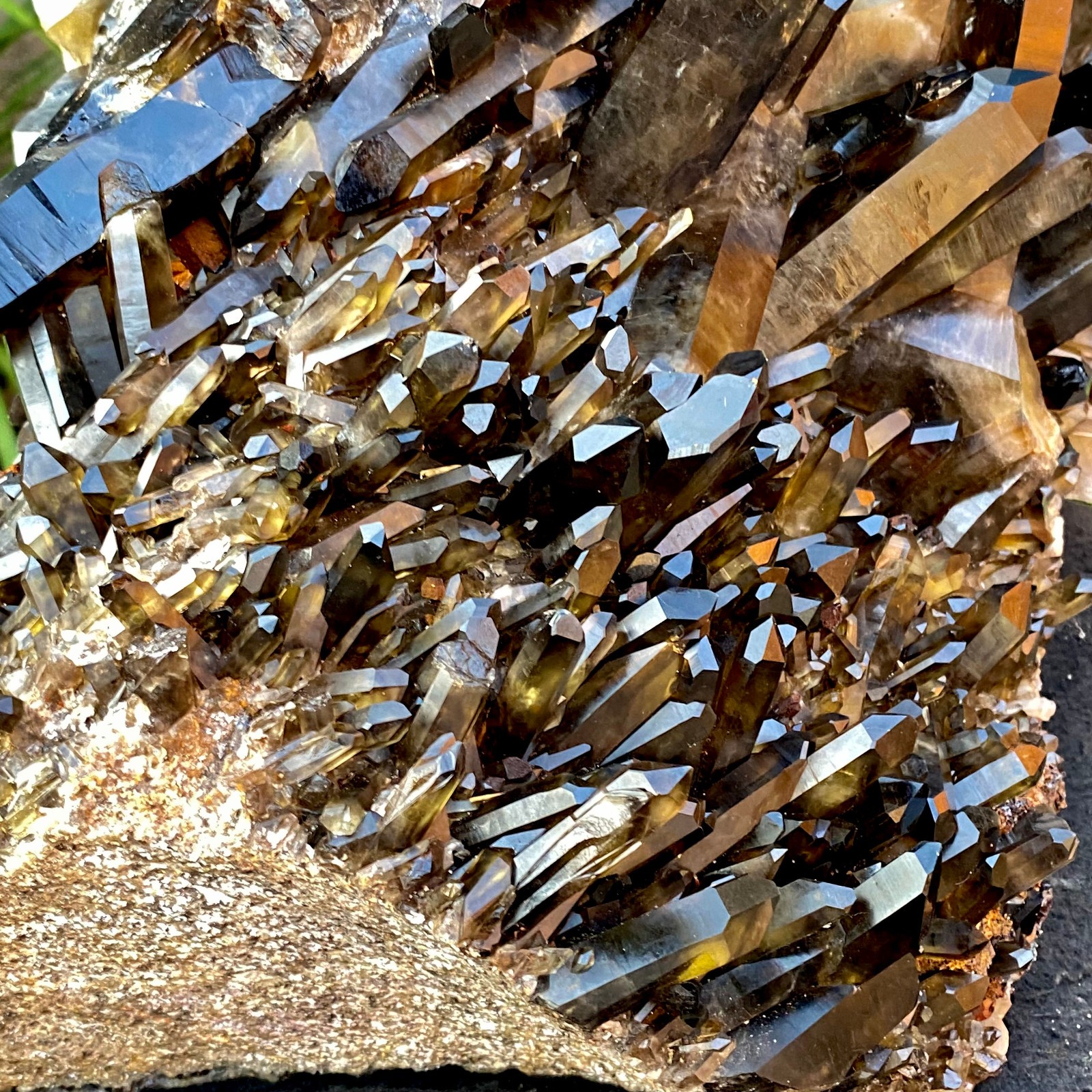 40.43LB Large Natural Black Smoky Quartz Crystal Cluster Raw Mineral Specimen